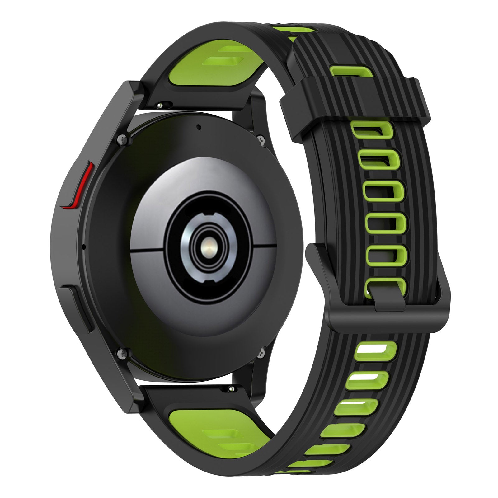 For Samsung Galaxy Watch 5 Pro 45mm Huami Amazfit Bip 3 Pro Dual Color 20mm Silicone Watch Band Stripe Design Replacement Strap