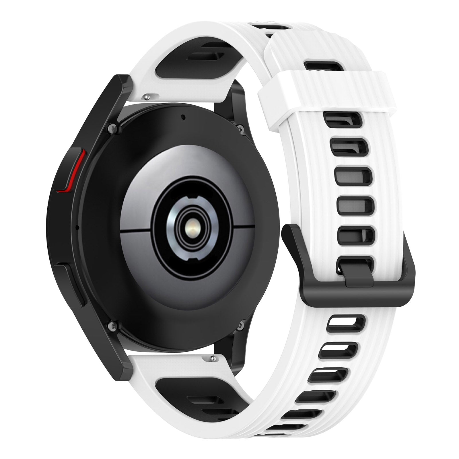 For Samsung Galaxy Watch 5 Pro 45mm Huami Amazfit Bip 3 Pro Dual Color 20mm Silicone Watch Band Stripe Design Replacement Strap
