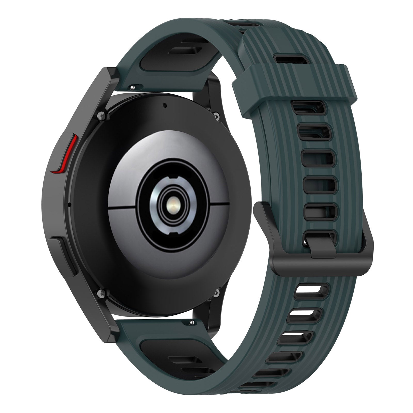 For Samsung Galaxy Watch 5 Pro 45mm Huami Amazfit Bip 3 Pro Dual Color 20mm Silicone Watch Band Stripe Design Replacement Strap