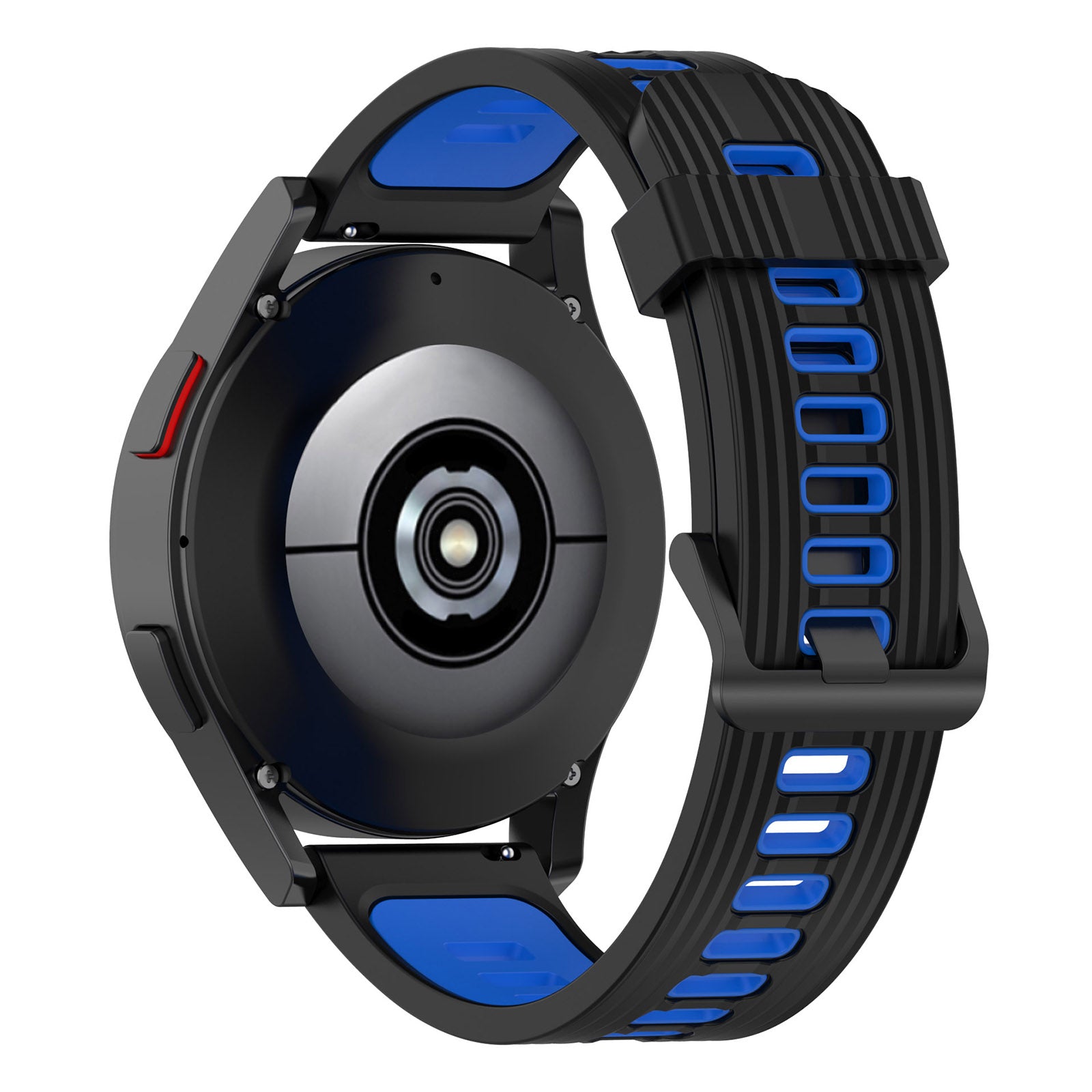 For Samsung Galaxy Watch 5 Pro 45mm Huami Amazfit Bip 3 Pro Dual Color 20mm Silicone Watch Band Stripe Design Replacement Strap