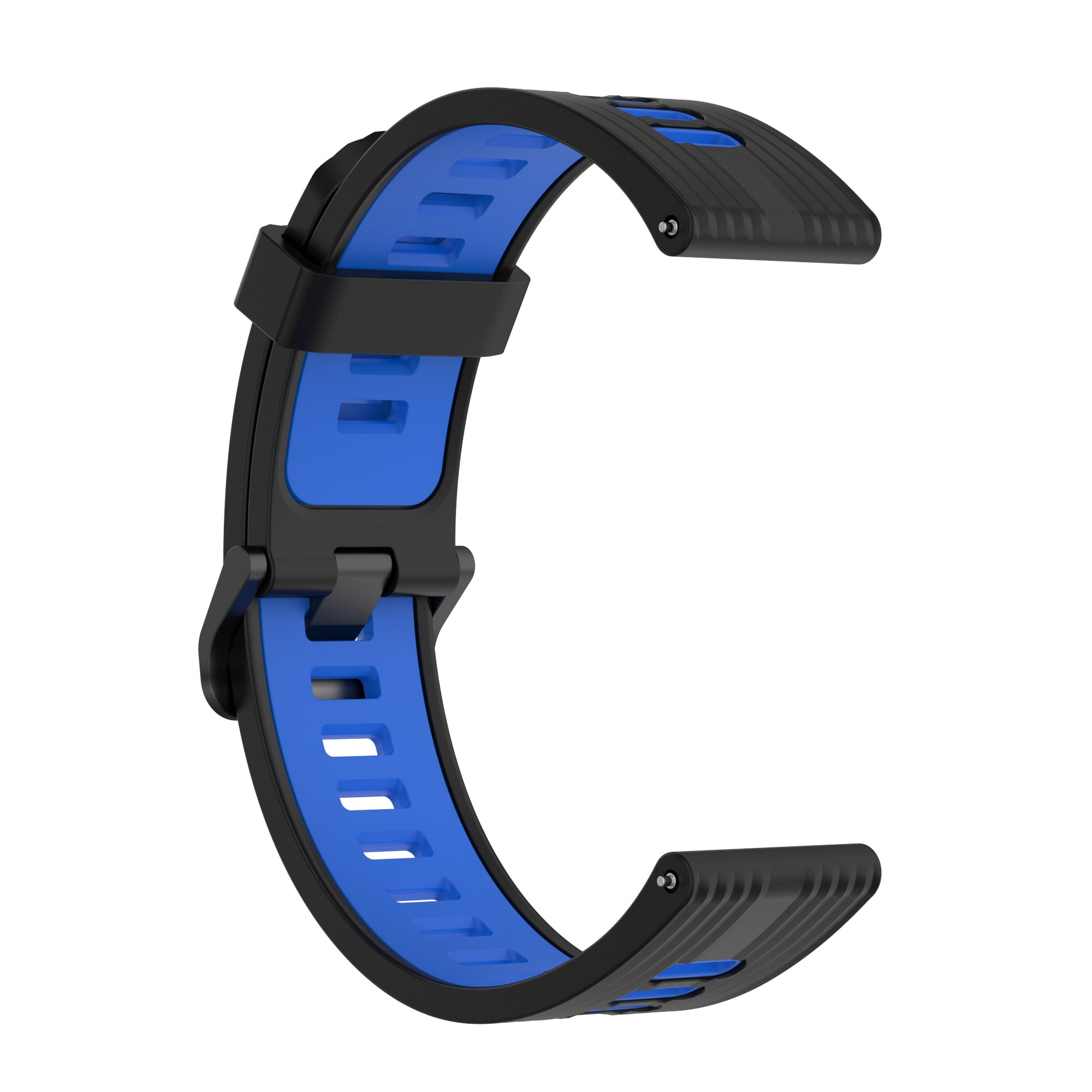 For Samsung Galaxy Watch 5 Pro 45mm Huami Amazfit Bip 3 Pro Dual Color 20mm Silicone Watch Band Stripe Design Replacement Strap