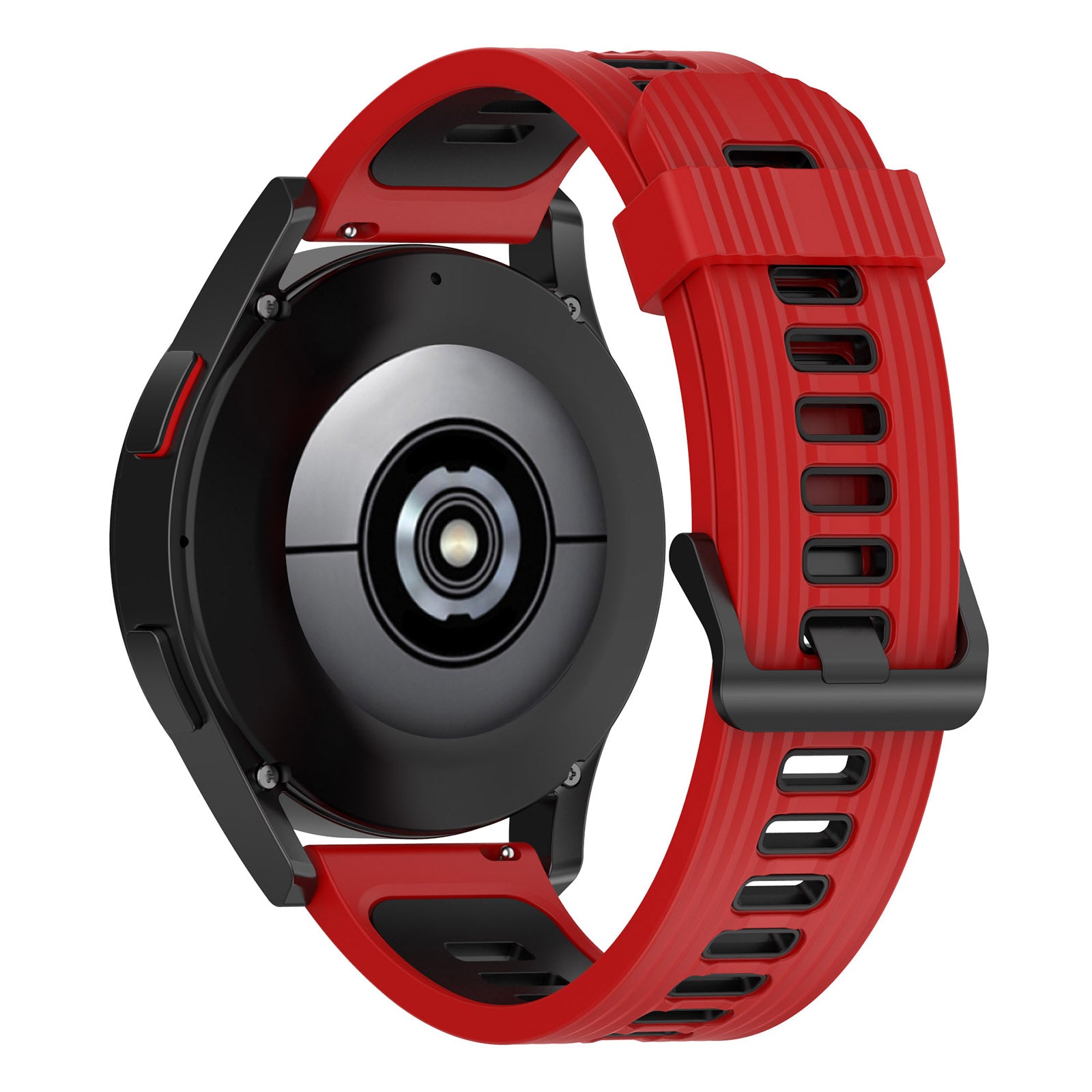 For Samsung Galaxy Watch 5 Pro 45mm Huami Amazfit Bip 3 Pro Dual Color 20mm Silicone Watch Band Stripe Design Replacement Strap