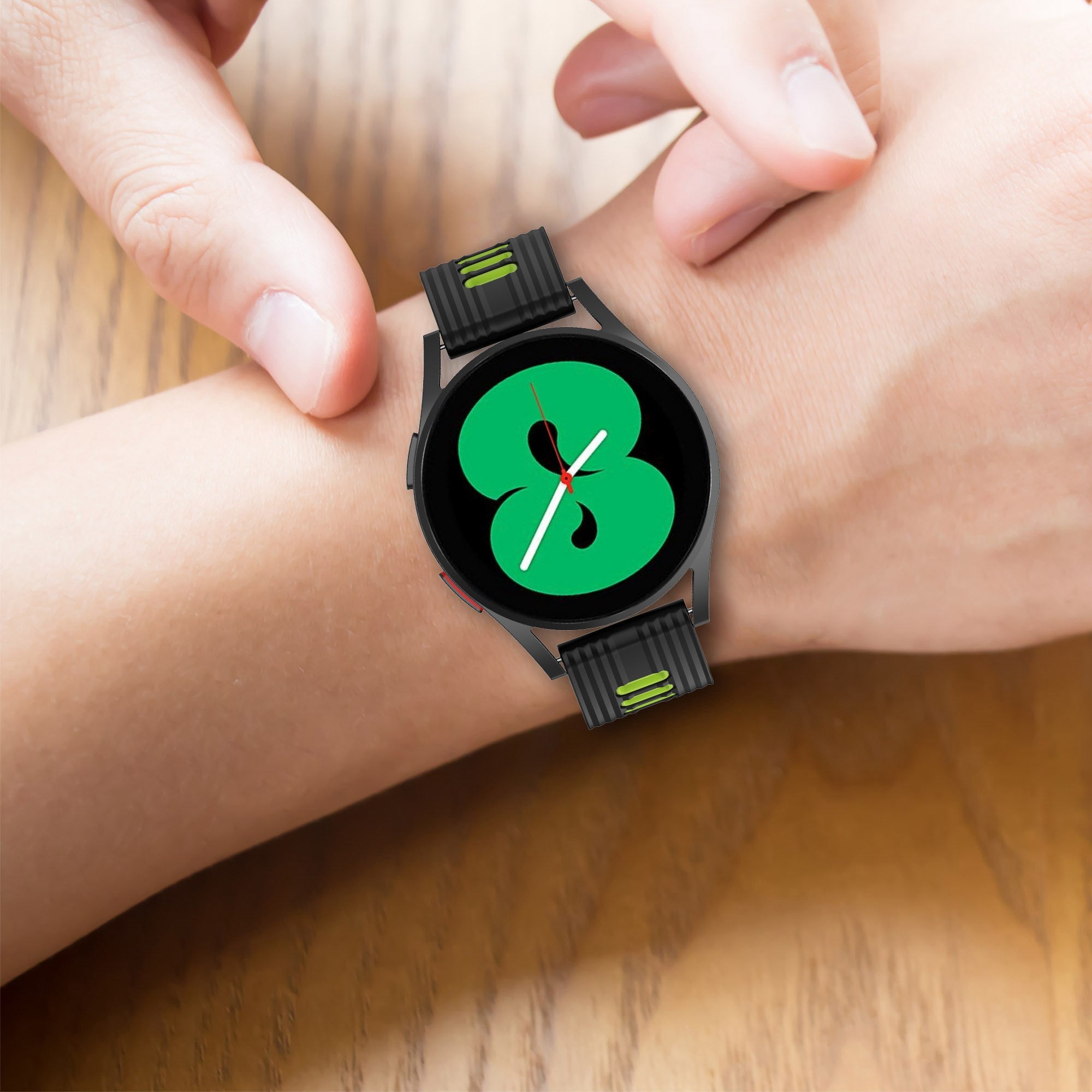 For Samsung Galaxy Watch 5 Pro 45mm Huami Amazfit Bip 3 Pro Dual Color 20mm Silicone Watch Band Stripe Design Replacement Strap