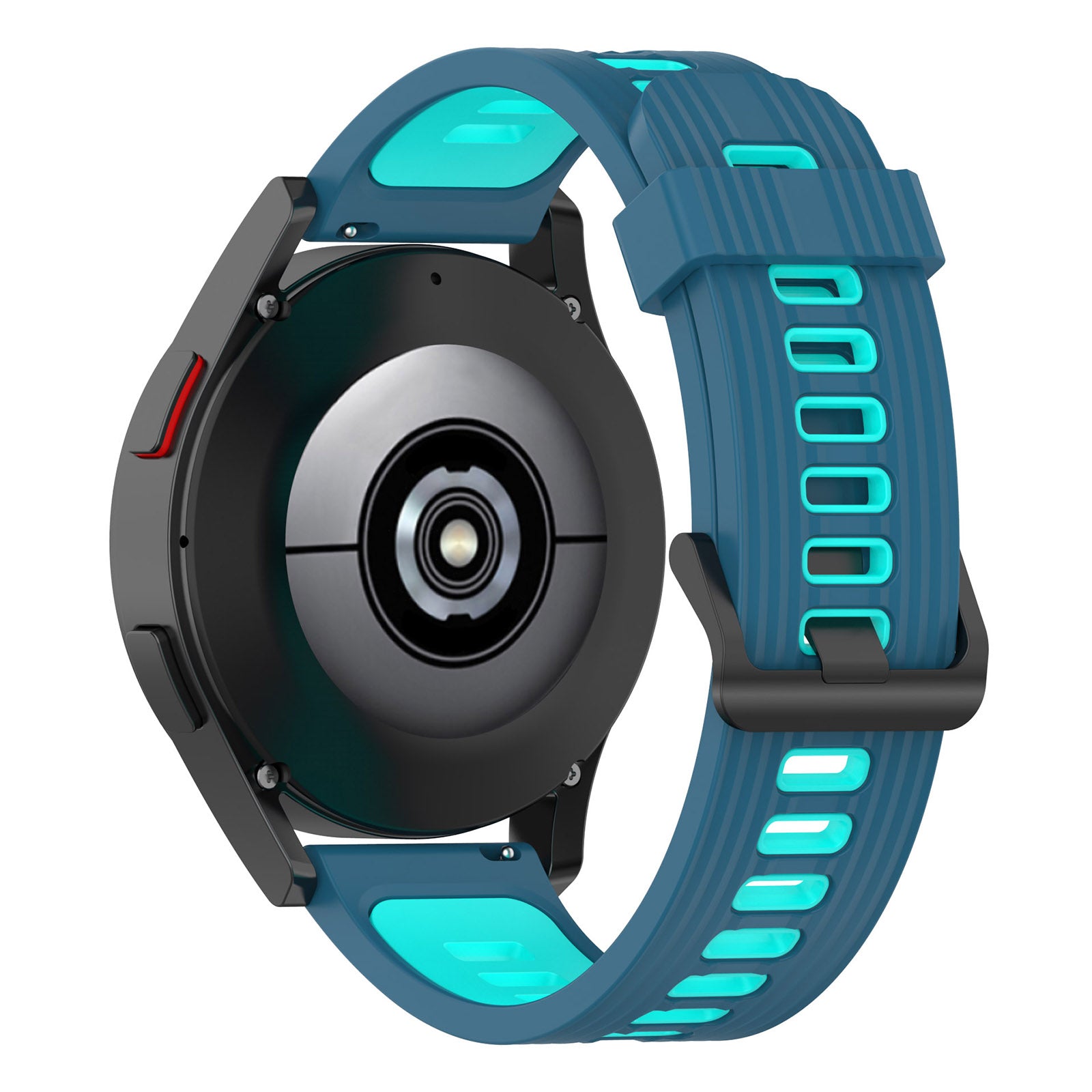 For Samsung Galaxy Watch 5 Pro 45mm Huami Amazfit Bip 3 Pro Dual Color 20mm Silicone Watch Band Stripe Design Replacement Strap