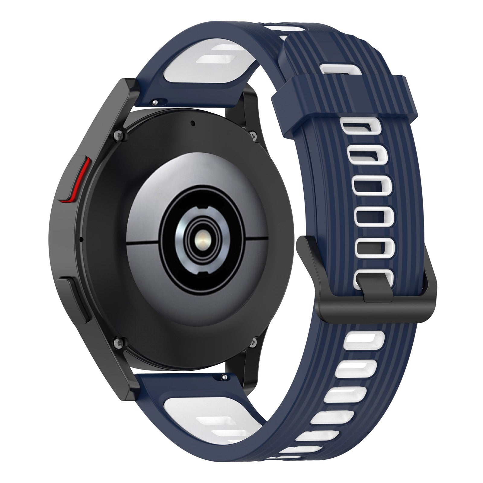 For Samsung Galaxy Watch 5 Pro 45mm Huami Amazfit Bip 3 Pro Dual Color 20mm Silicone Watch Band Stripe Design Replacement Strap