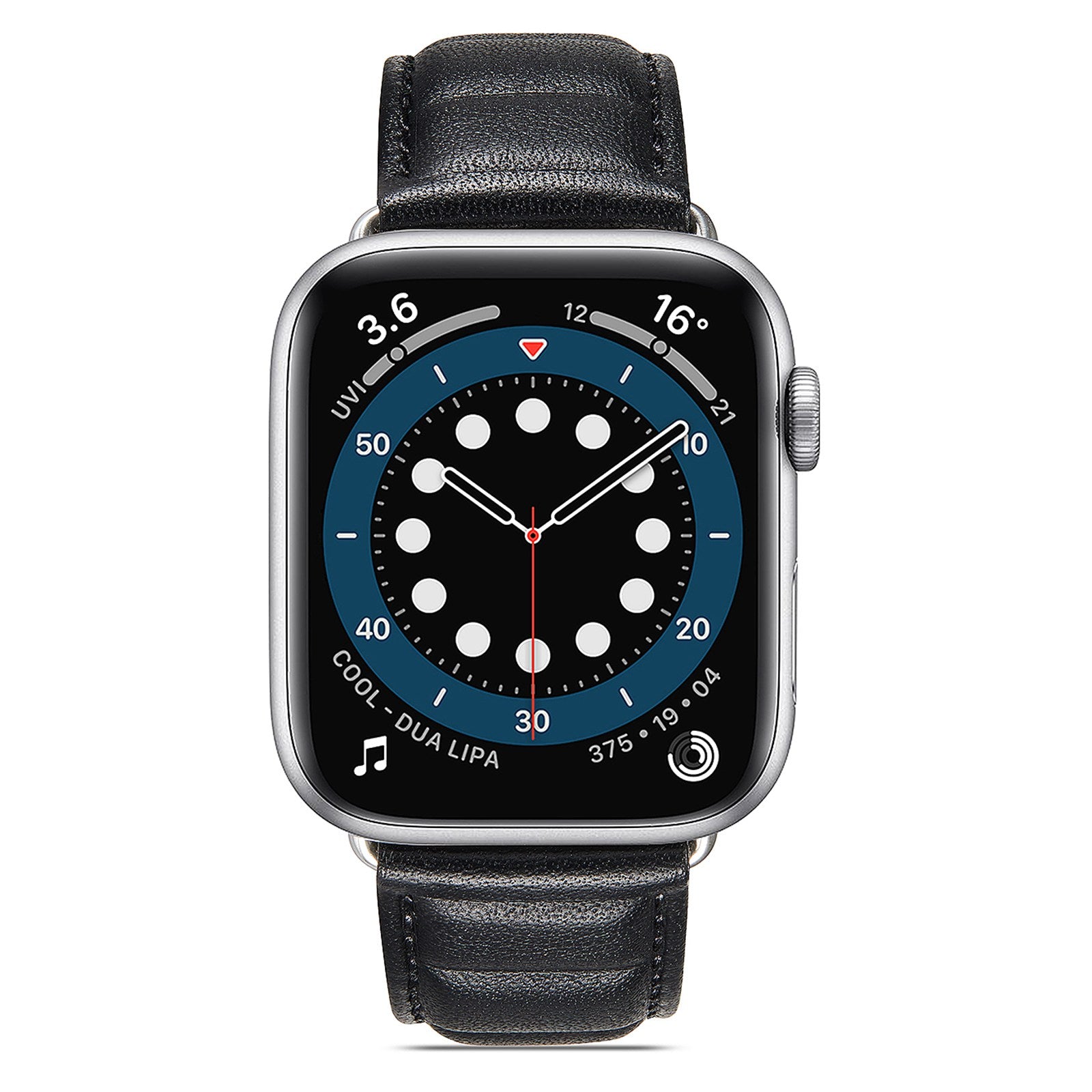 For Apple Watch Series 9 8 7 41mm 6 5 4 SE (2023) SE(2022) SE 40mm 3 2 1 38mm Square Imprinted Texture Genuine Leather Replacement Strap Wrist Band