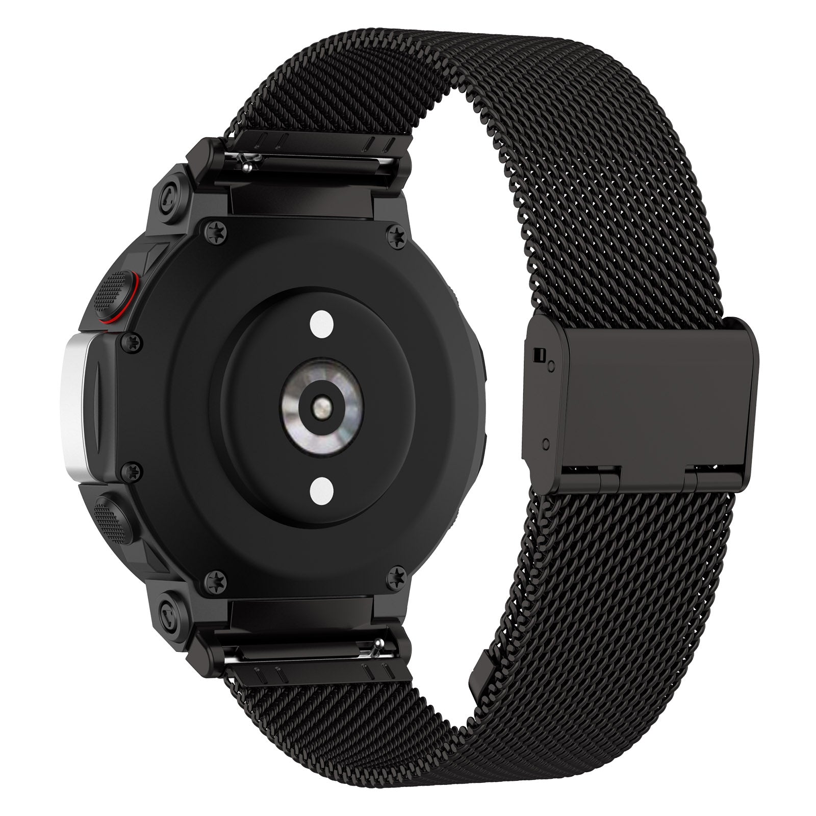 For Huami Amazfit T-Rex 2 Fine Mesh Watch Band Stainless Steel Wrist Strap with Buckle