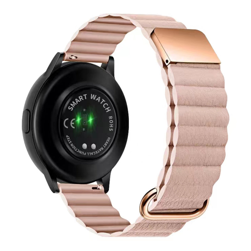 For Samsung Galaxy Watch6 40mm 44mm Watch6 Classic 43mm 47mm Watch 5 40mm 44mm 5 Pro 45mm Watch4 40mm 44mm 20mm Watch Band Genuine Leather Magnetic Strap