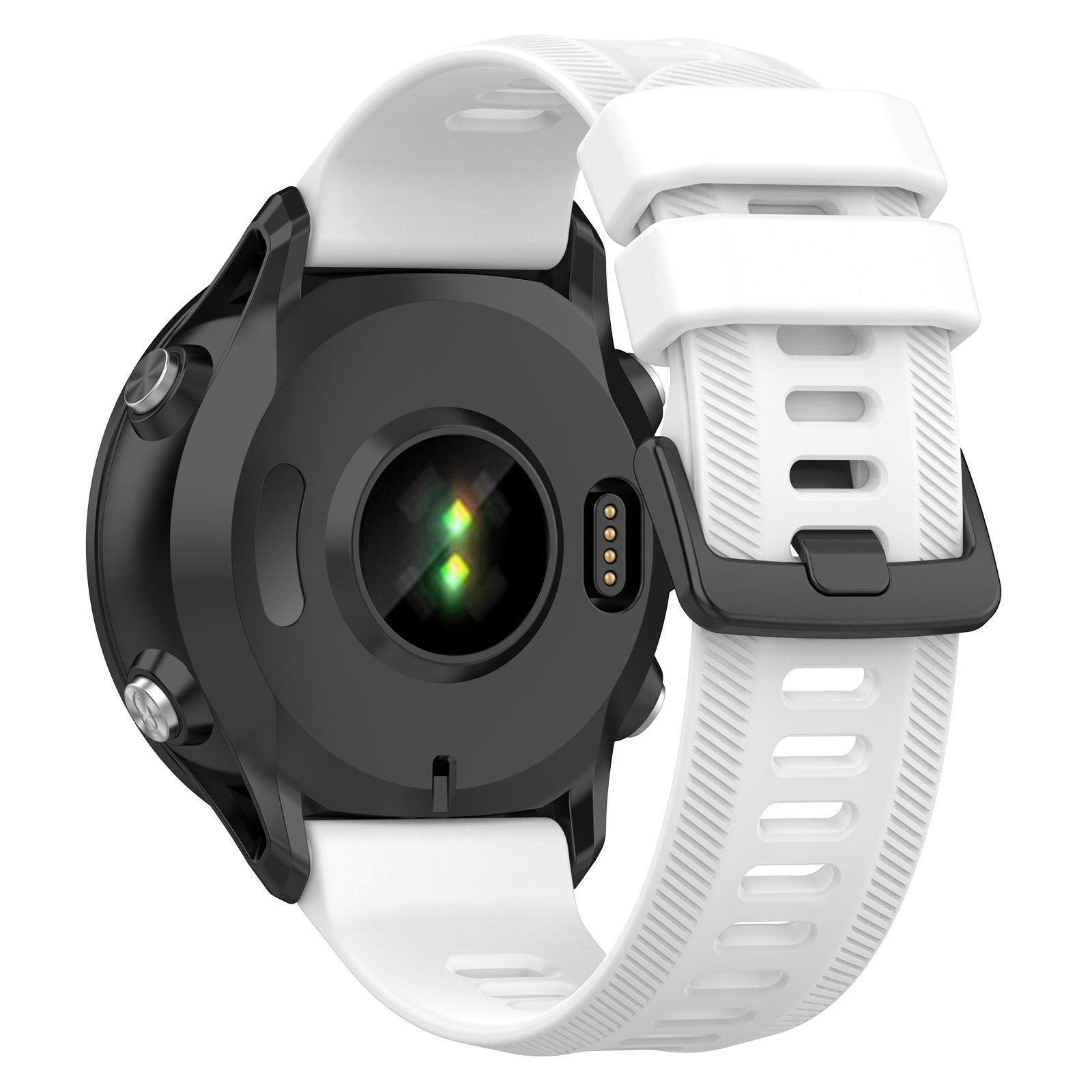 For Garmin Forerunner 955 Forerunner 935 Descent G1 22mm Twill Design Silicone Watch Band Black Buckle Strap Replacement