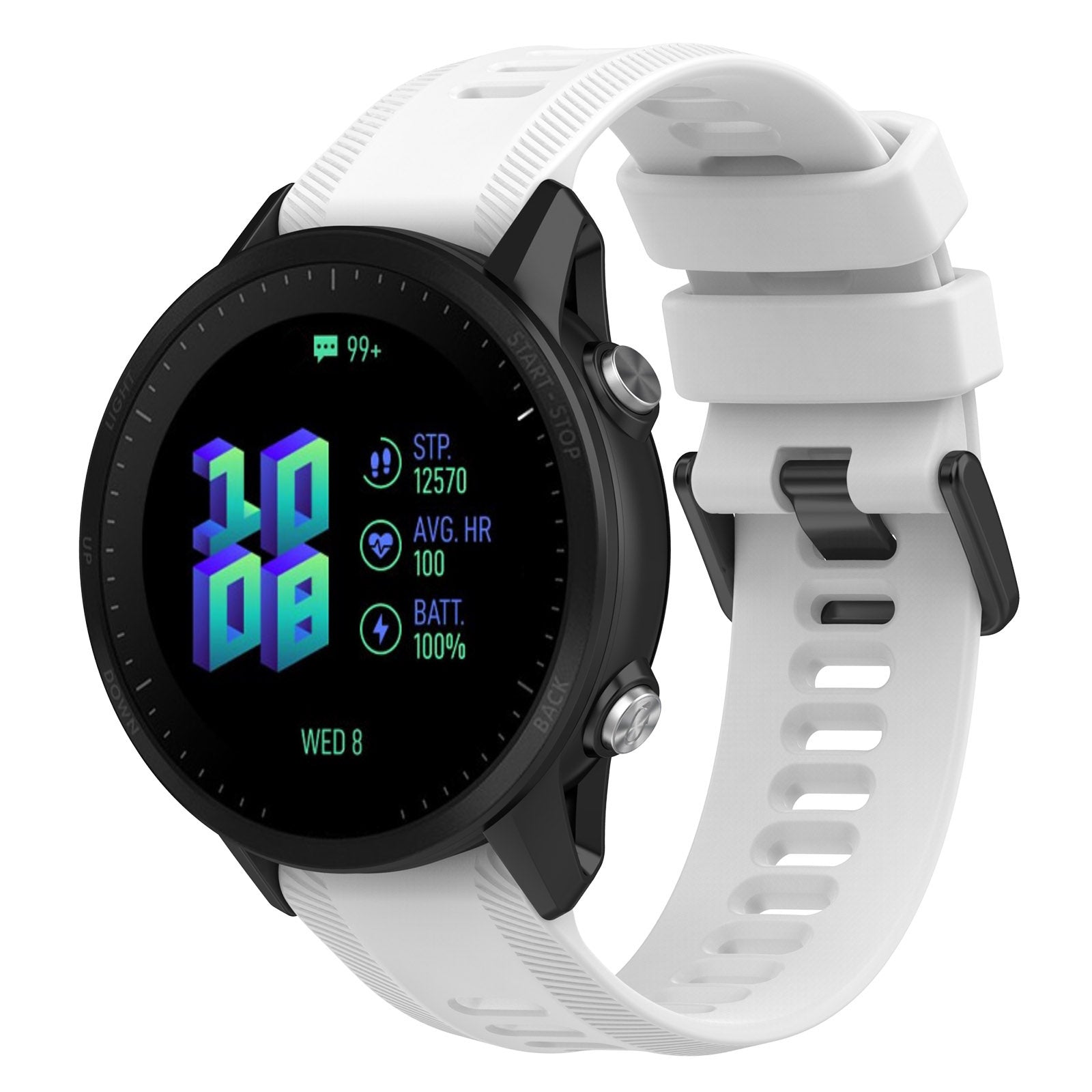 For Garmin Forerunner 955 Forerunner 935 Descent G1 22mm Twill Design Silicone Watch Band Black Buckle Strap Replacement