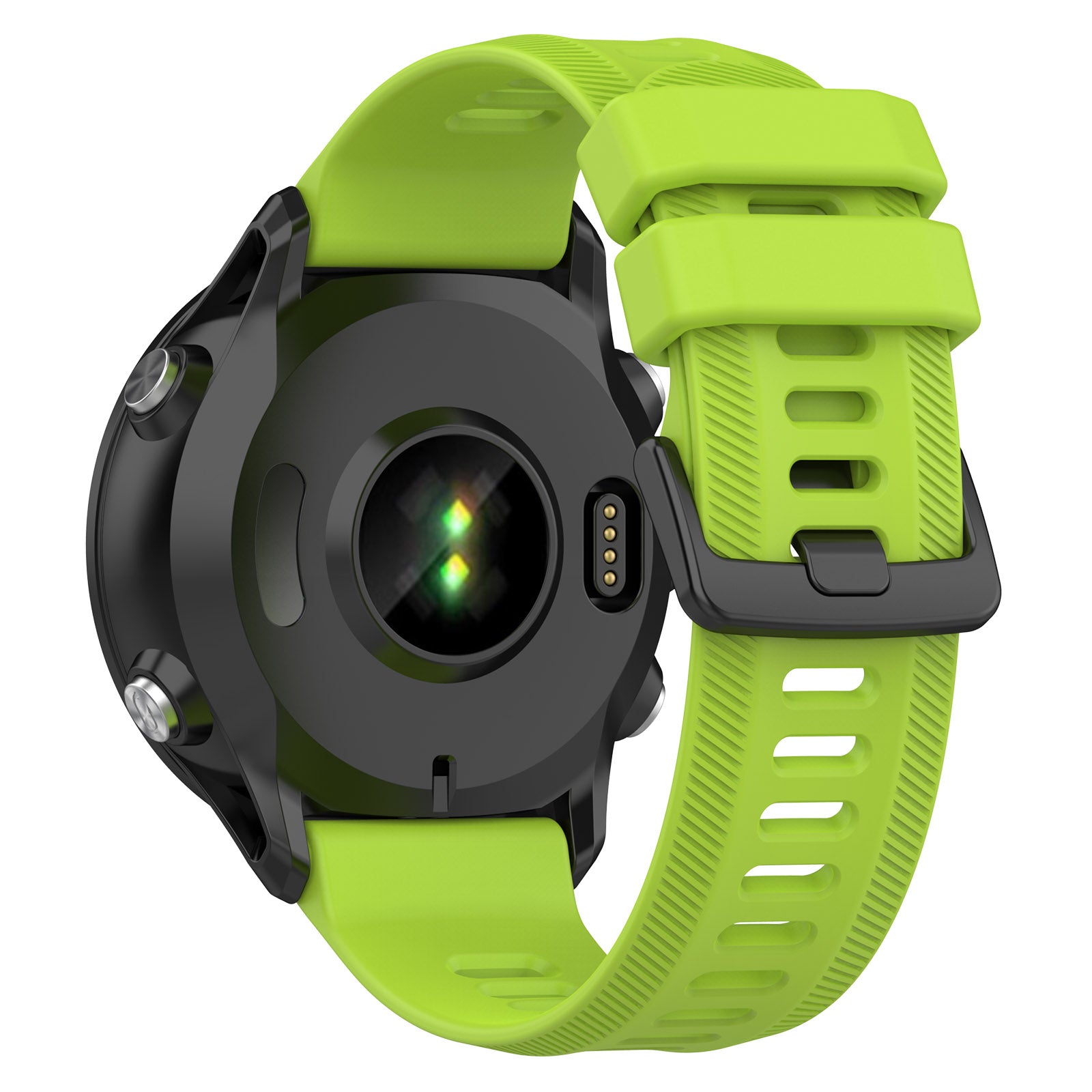 For Garmin Forerunner 955 Forerunner 935 Descent G1 22mm Twill Design Silicone Watch Band Black Buckle Strap Replacement