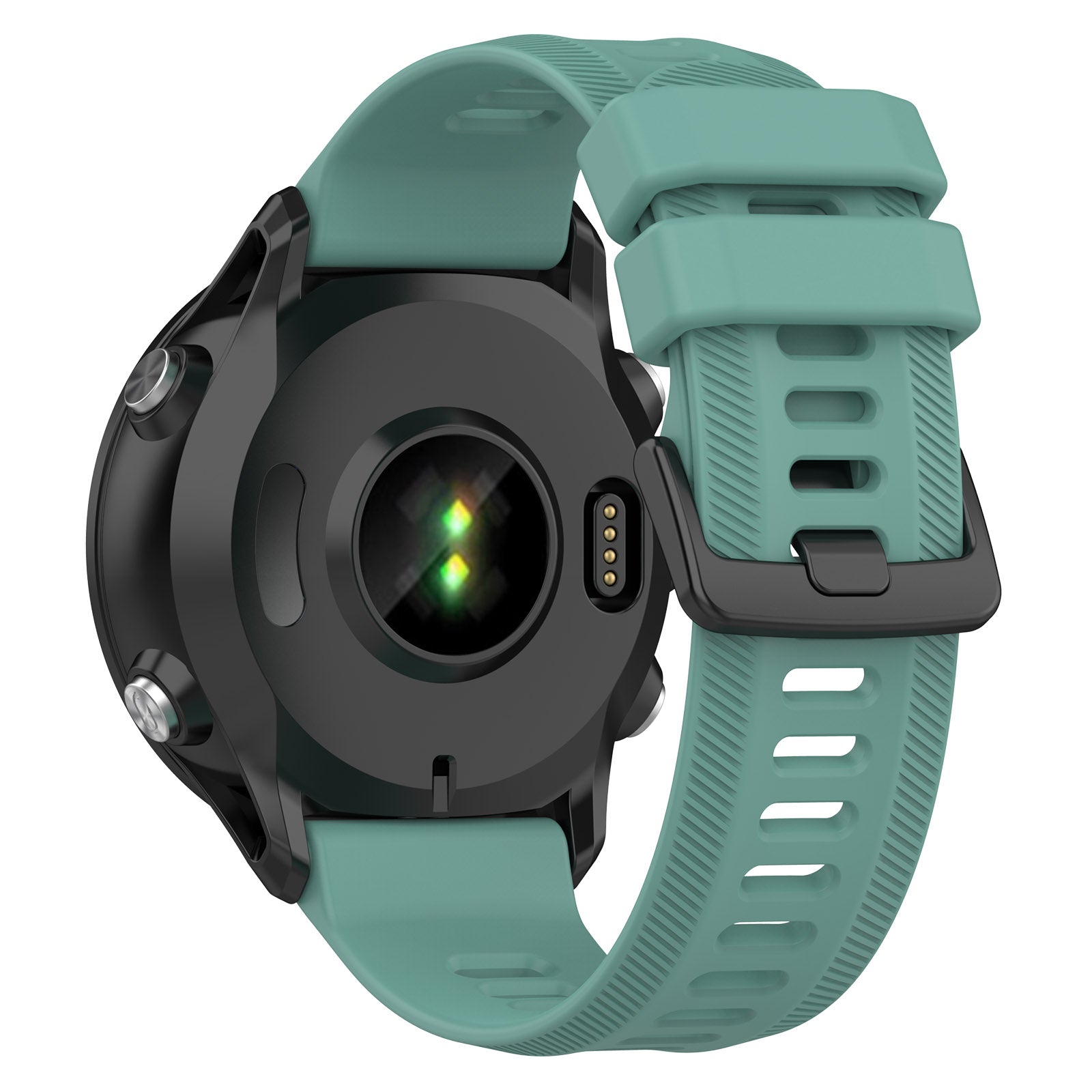 For Garmin Forerunner 955 Forerunner 935 Descent G1 22mm Twill Design Silicone Watch Band Black Buckle Strap Replacement