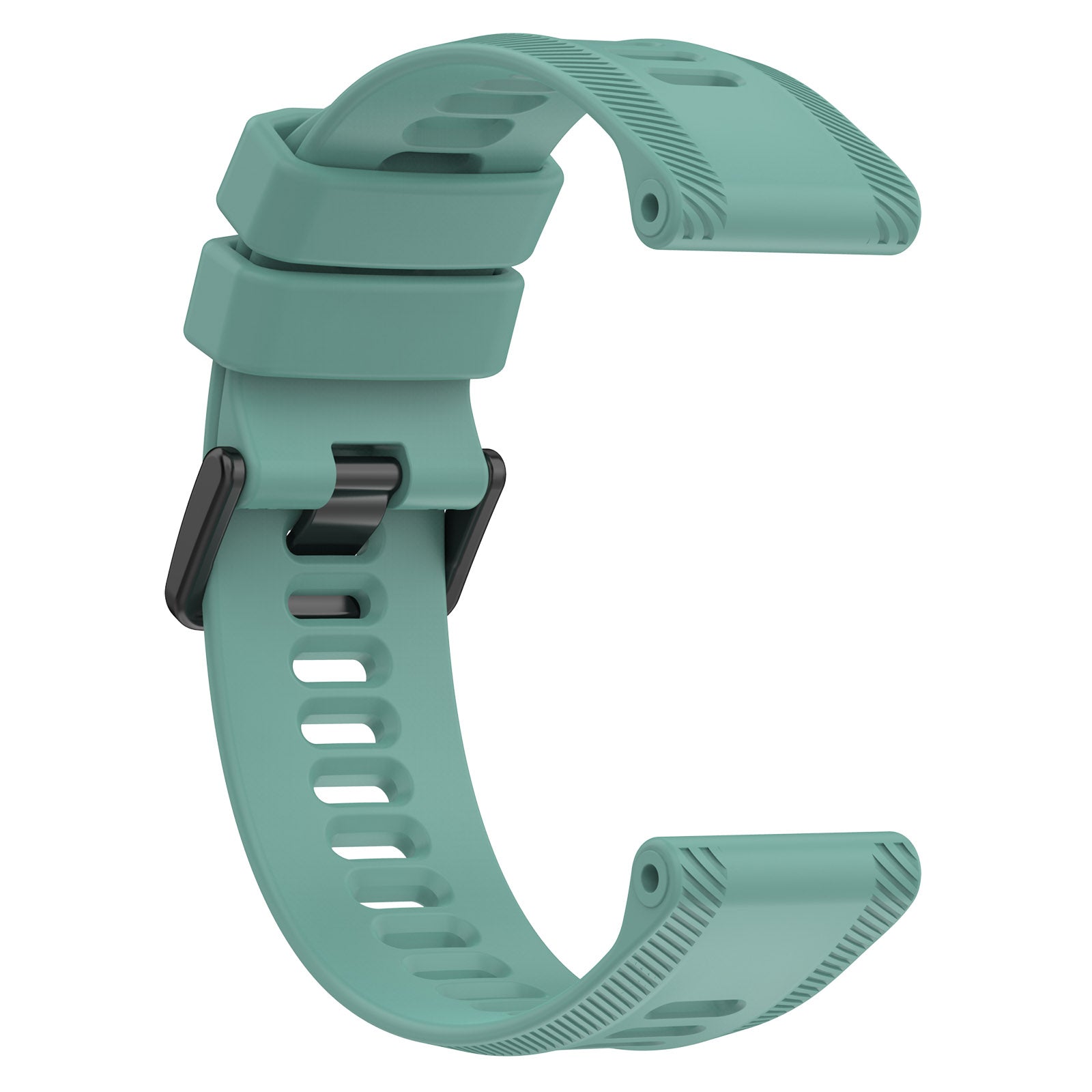 For Garmin Forerunner 955 Forerunner 935 Descent G1 22mm Twill Design Silicone Watch Band Black Buckle Strap Replacement