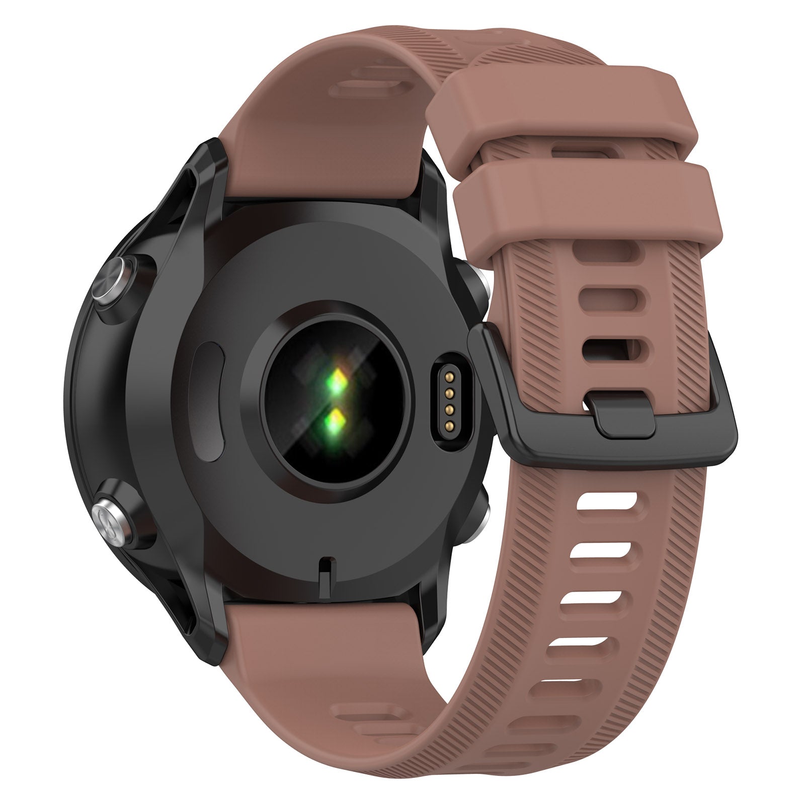 For Garmin Forerunner 955 Forerunner 935 Descent G1 22mm Twill Design Silicone Watch Band Black Buckle Strap Replacement