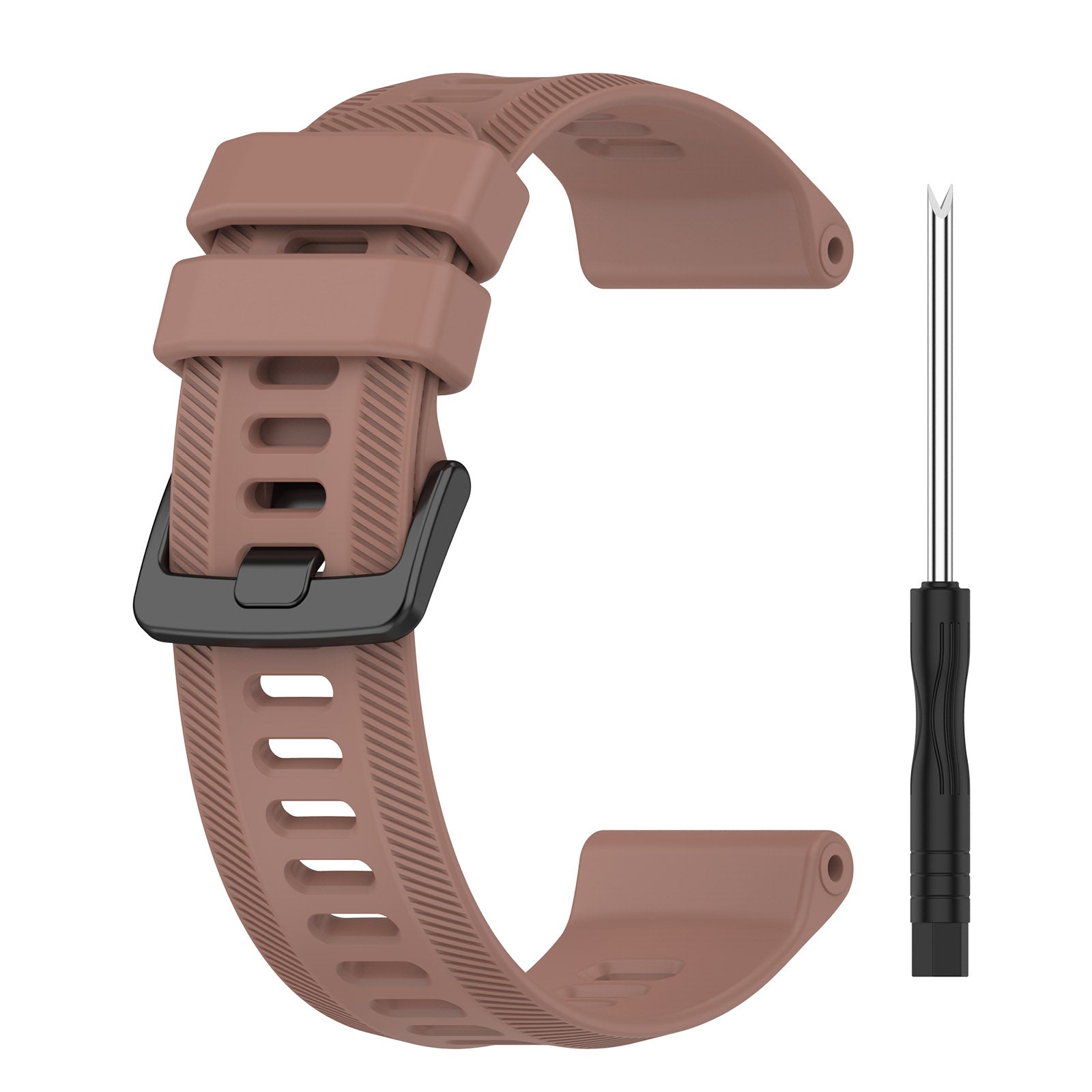 For Garmin Forerunner 955 Forerunner 935 Descent G1 22mm Twill Design Silicone Watch Band Black Buckle Strap Replacement