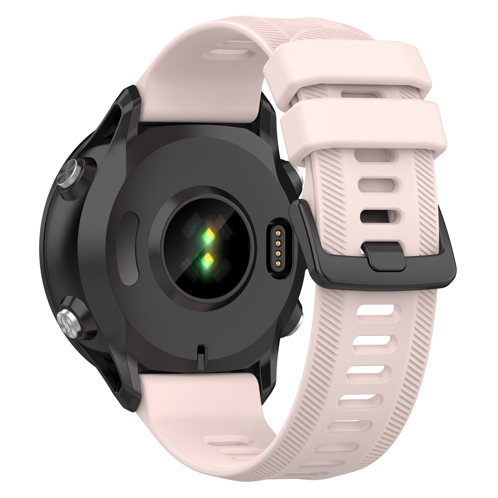 For Garmin Forerunner 955 Forerunner 935 Descent G1 22mm Twill Design Silicone Watch Band Black Buckle Strap Replacement