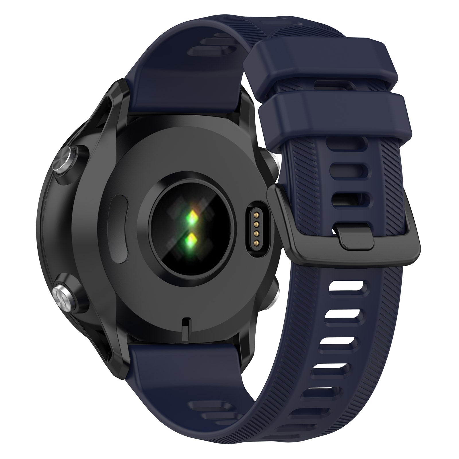 For Garmin Forerunner 955 Forerunner 935 Descent G1 22mm Twill Design Silicone Watch Band Black Buckle Strap Replacement