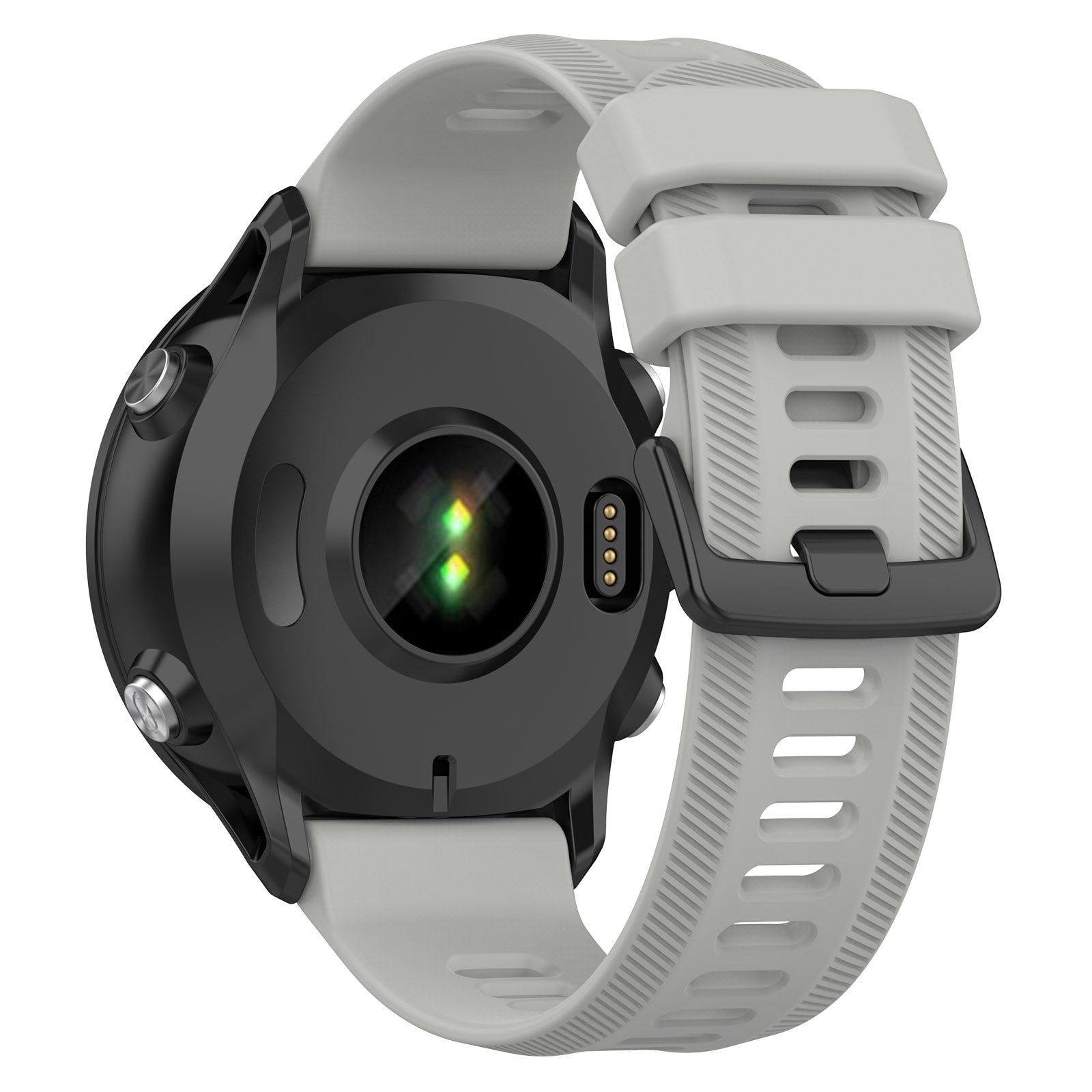 For Garmin Forerunner 955 Forerunner 935 Descent G1 22mm Twill Design Silicone Watch Band Black Buckle Strap Replacement