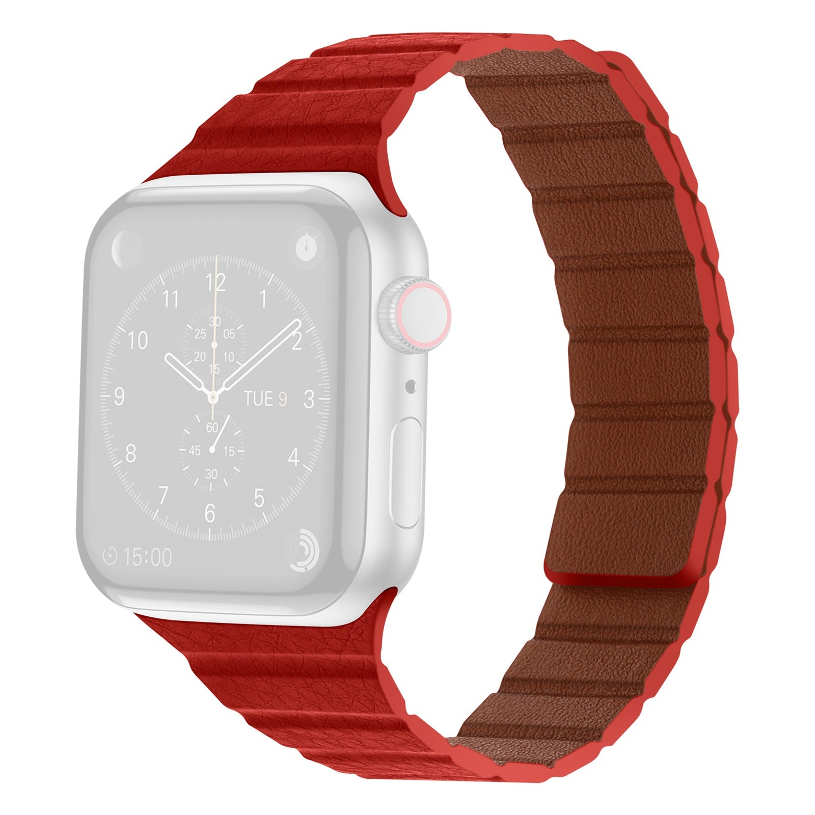 For Apple Watch Ultra 2 49mm Series 9 45mm SE (2023) 44mm Ultra 49mm 8 7 45mm 6 5 4 SE (2022) SE 44mm 3 2 1 42mm Magnetic Dual-Color Watch Band Genuine Leather Replacement Watch Strap