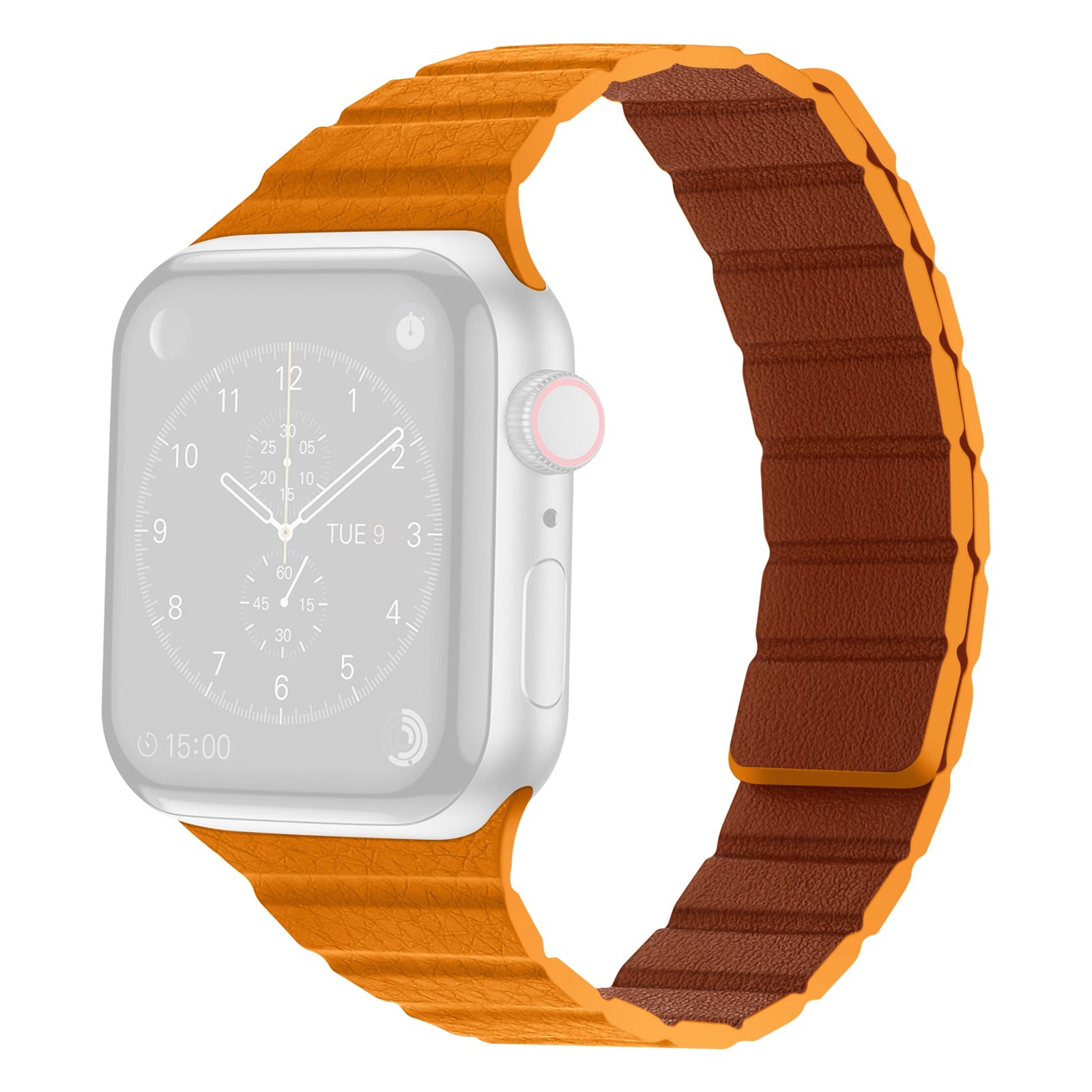 For Apple Watch Ultra 2 49mm Series 9 45mm SE (2023) 44mm Ultra 49mm 8 7 45mm 6 5 4 SE (2022) SE 44mm 3 2 1 42mm Magnetic Dual-Color Watch Band Genuine Leather Replacement Watch Strap