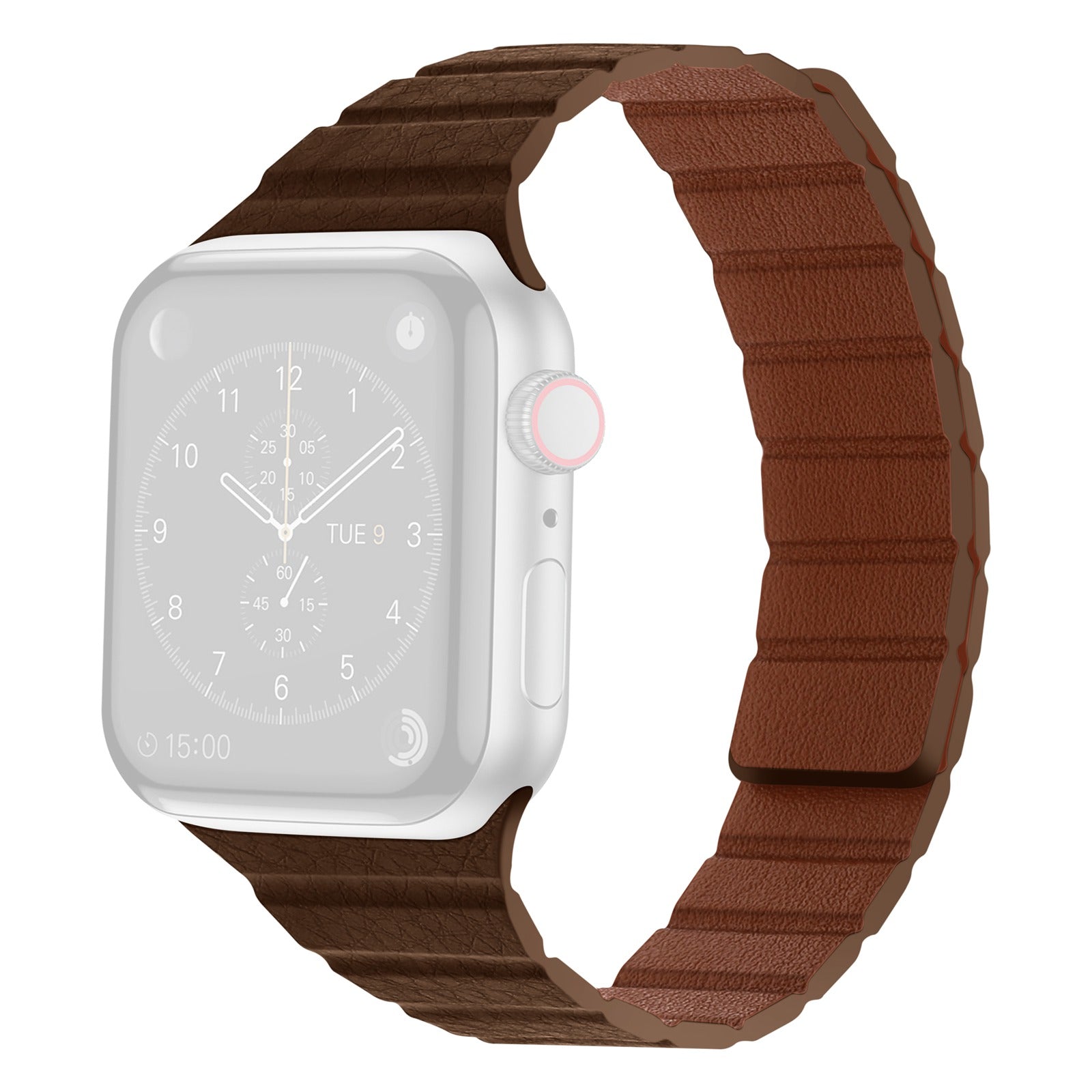 For Apple Watch Ultra 2 49mm Series 9 45mm SE (2023) 44mm Ultra 49mm 8 7 45mm 6 5 4 SE (2022) SE 44mm 3 2 1 42mm Magnetic Dual-Color Watch Band Genuine Leather Replacement Watch Strap