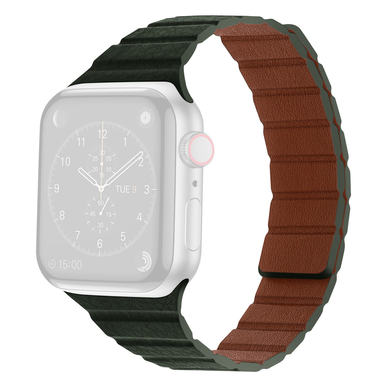 For Apple Watch Series 8 41mm Series 7 41mm Series 6 5 4 SE SE(2022) 40mm Series 1 2 3 38mm Dual-Color Magnetic Watch Band Quick Release Genuine Leather Watch Strap