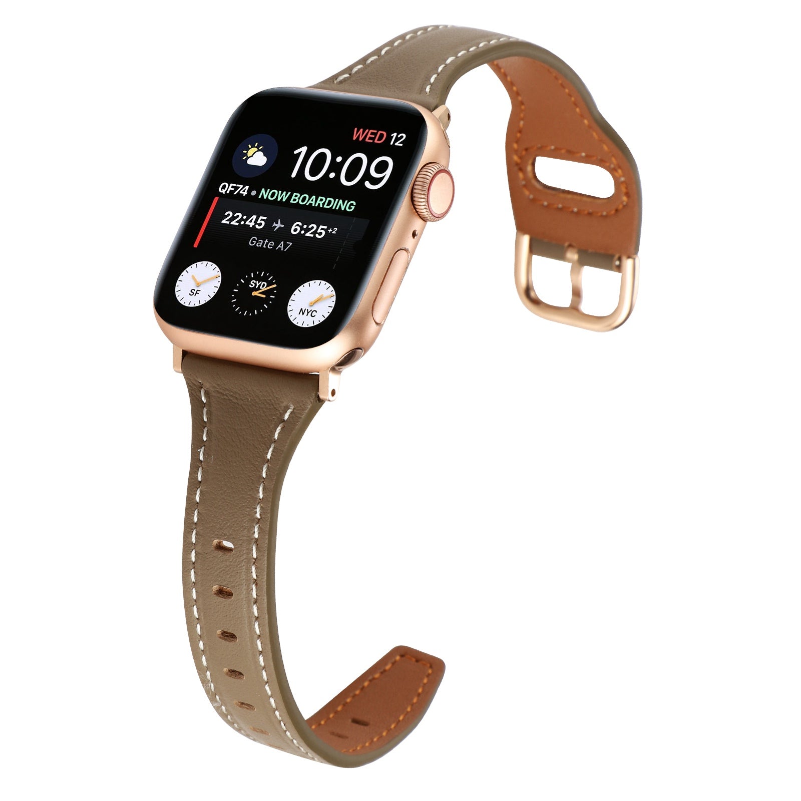 For Apple Watch Series 9 8 7 41mm 6 5 4 SE (2023) SE(2022) SE 40mm 3 2 1 38mm T-shaped Watch Strap Genuine Leather Wrist Band
