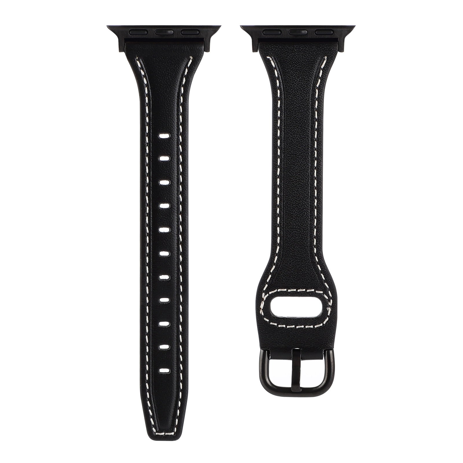 For Apple Watch Series 9 8 7 41mm 6 5 4 SE (2023) SE(2022) SE 40mm 3 2 1 38mm T-shaped Watch Strap Genuine Leather Wrist Band