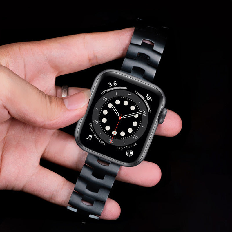 For Apple Watch Series 9 8 7 41mm 6 5 4 SE (2023) SE(2022) SE 40mm 3 2 1 38mm Titanium Steel Anti-scratch Smart Watch Band Wrist Strap