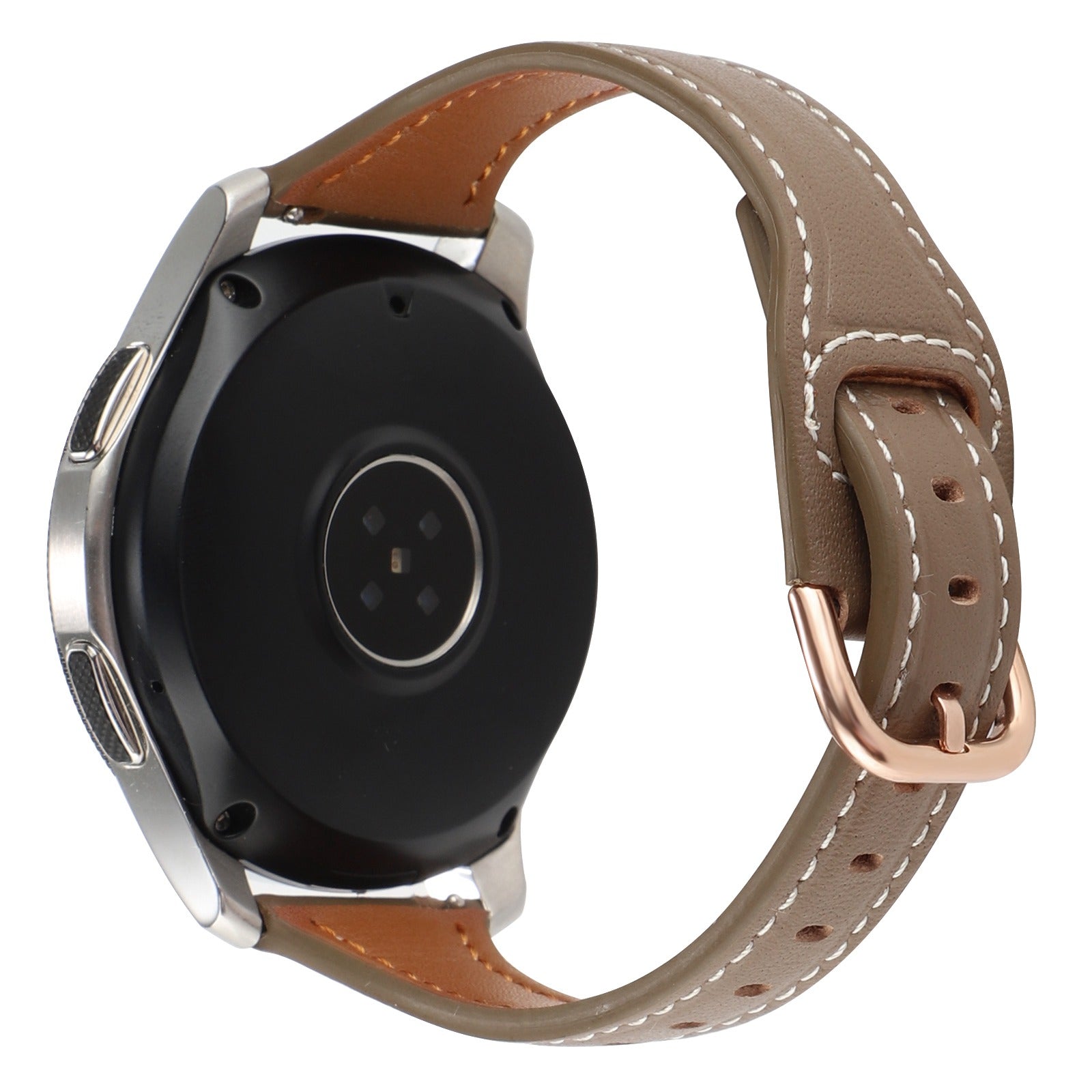 For Samsung Galaxy Watch 3 45mm Huawei Watch GT3 Pro 46mm Genuine Leather Watch Strap 22mm T-shaped Replacement Band