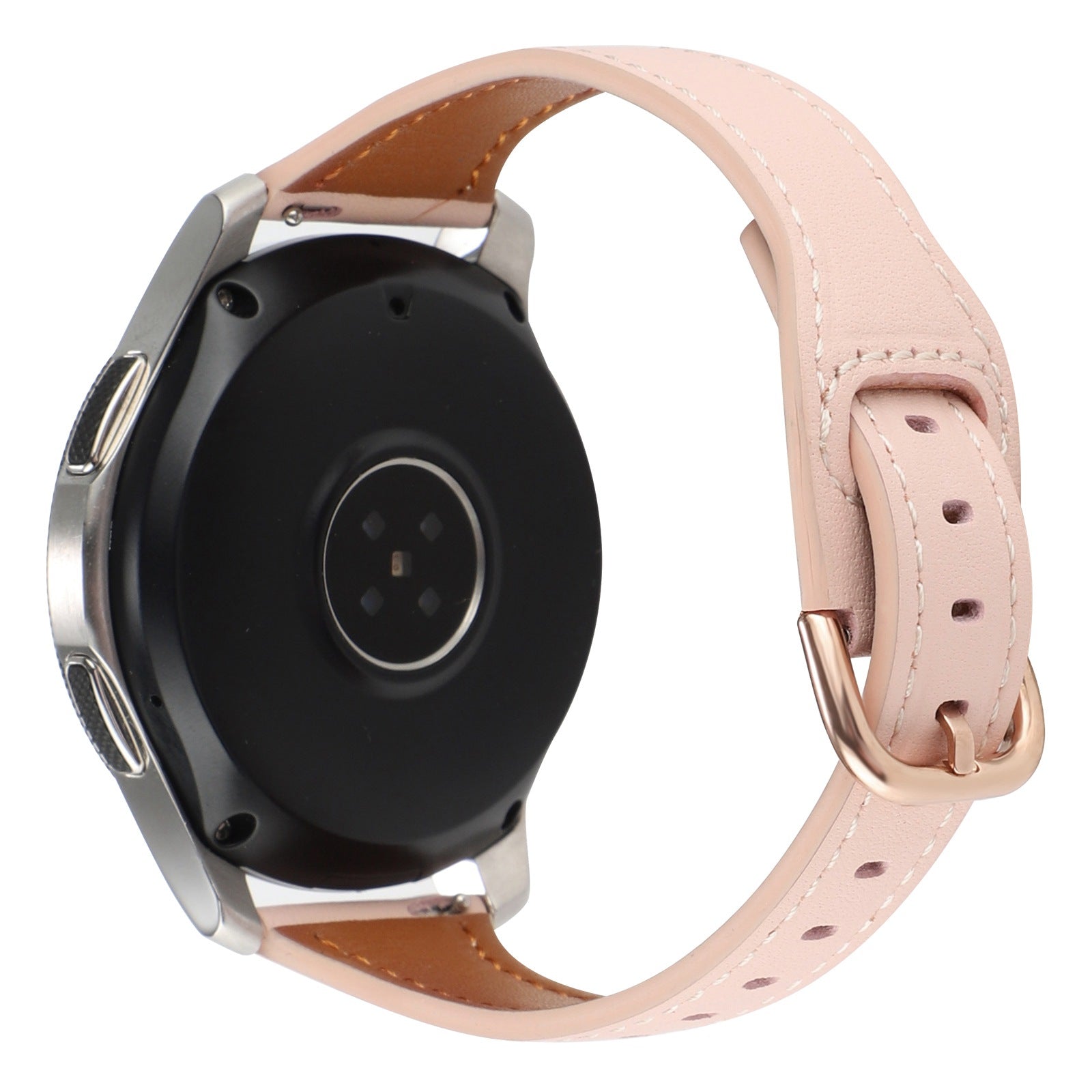 For Samsung Galaxy Watch 3 45mm Huawei Watch GT3 Pro 46mm Genuine Leather Watch Strap 22mm T-shaped Replacement Band