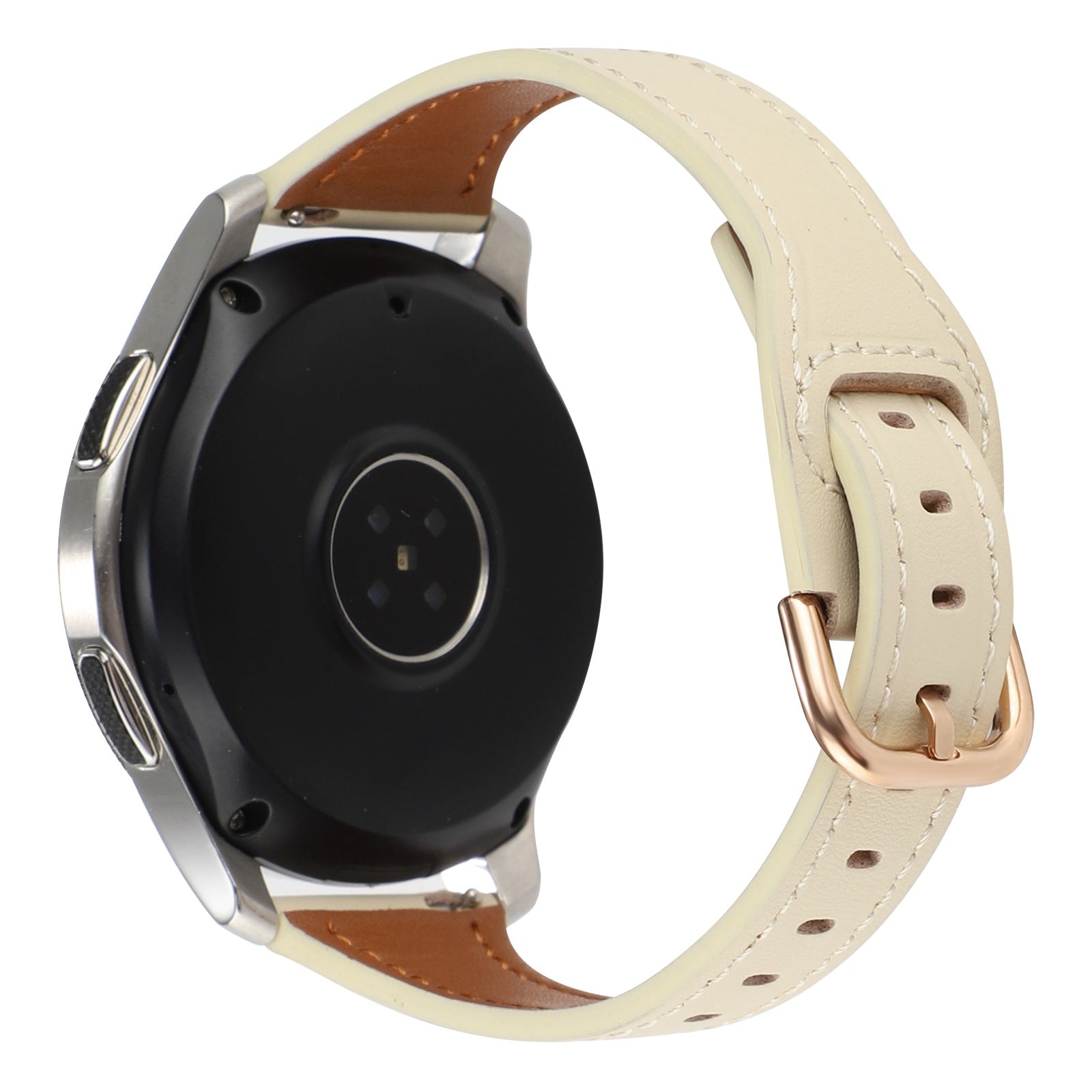 For Samsung Galaxy Watch 3 45mm Huawei Watch GT3 Pro 46mm Genuine Leather Watch Strap 22mm T-shaped Replacement Band