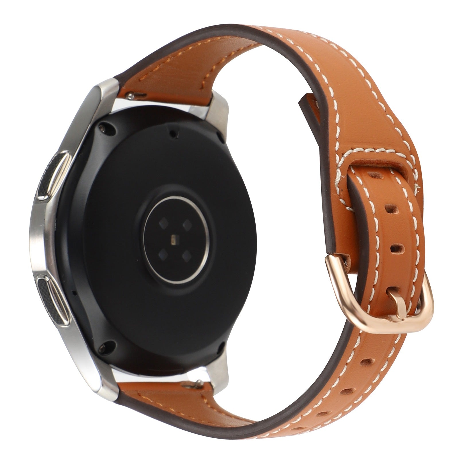 For Samsung Galaxy Watch 3 45mm Huawei Watch GT3 Pro 46mm Genuine Leather Watch Strap 22mm T-shaped Replacement Band