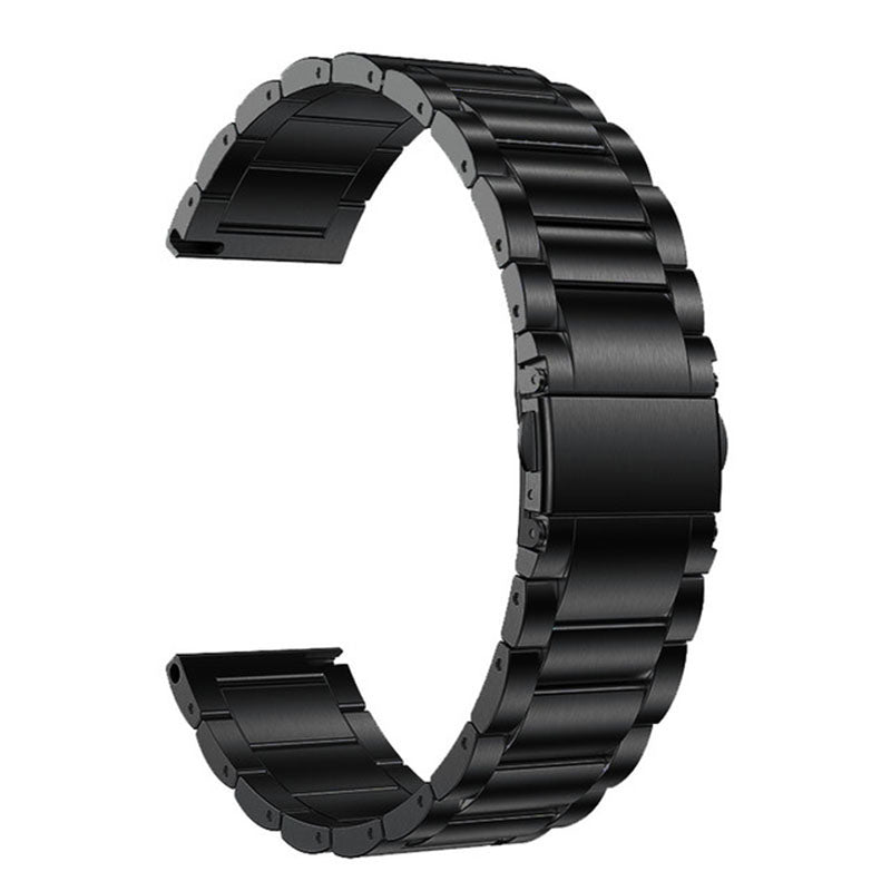 For Garmin Forerunner 255S Venu 2S Titanium Steel 3 Beads Smart Watch Band 18mm Universal Replacement Strap