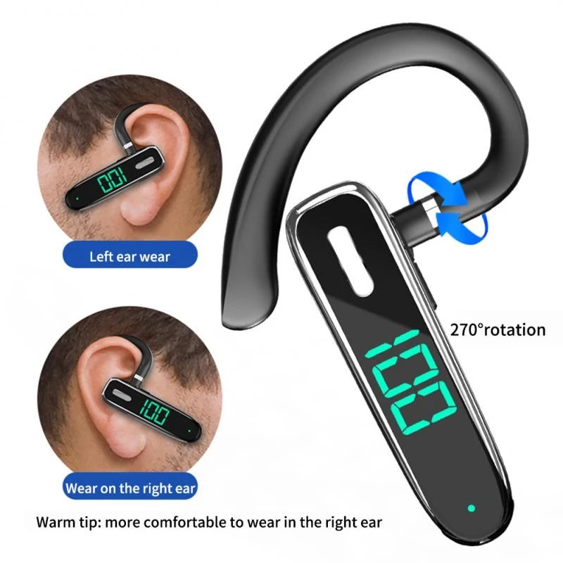 K50 Single Ear Wireless Bluetooth 5.3 Earhook Headset NFC Noise Reduction Waterproof Hands-free Call Music Earphone