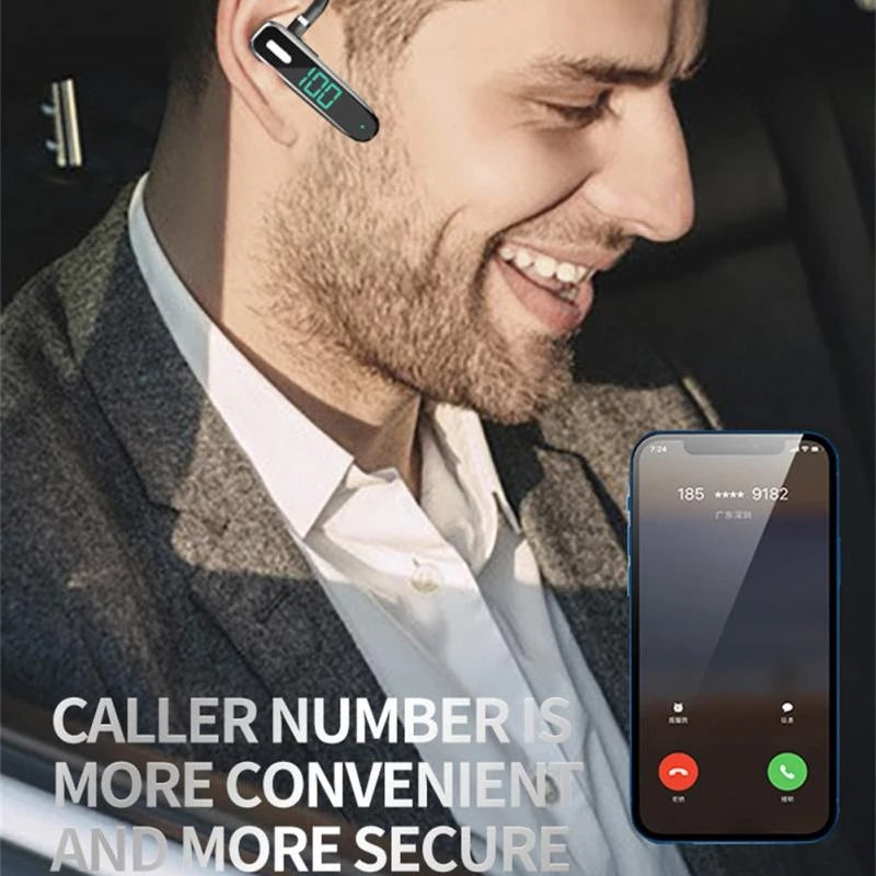 K50 Single Ear Wireless Bluetooth 5.3 Earhook Headset NFC Noise Reduction Waterproof Hands-free Call Music Earphone