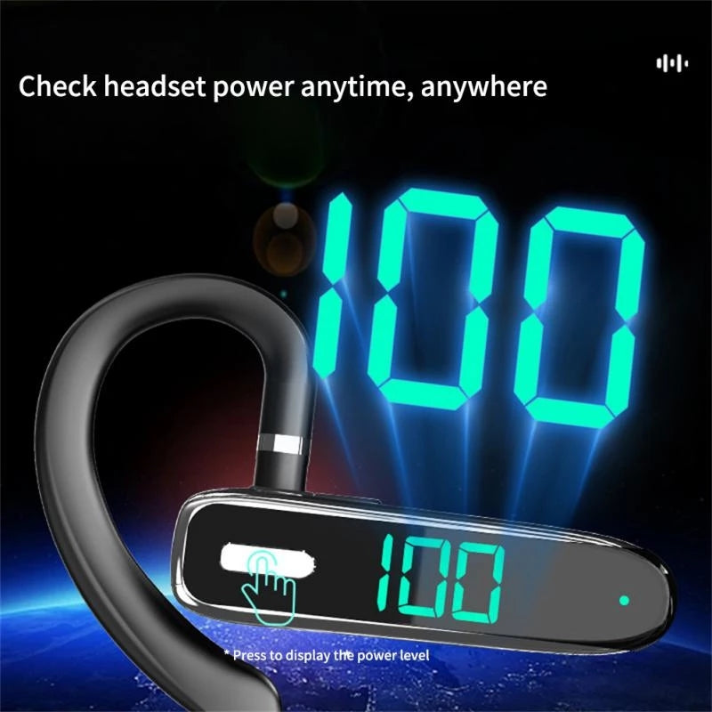 K50 Single Ear Wireless Bluetooth 5.3 Earhook Headset NFC Noise Reduction Waterproof Hands-free Call Music Earphone