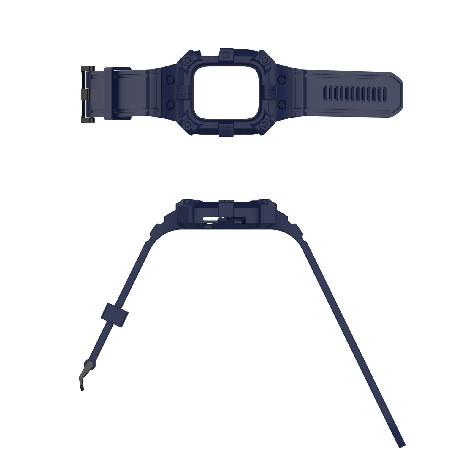For Apple Watch Series 7 45mm Series 6 5 4 SE 44mm SE (2022) 44mm Series 1 2 3 42mm Silicone Watch Band Anti-Drop Watch Strap Replacement Parts