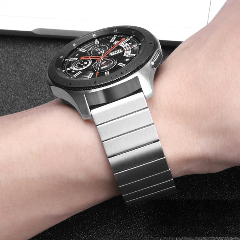 For Samsung Galaxy Watch6 40mm 44mm Watch6 Classic 43mm 47mm Watch 5 40mm 44mm 5 Pro 45mm Watch4 40mm 44mm Stainless Steel Anti-wear Smart Watch Strap Wrist Band with Buckle Design