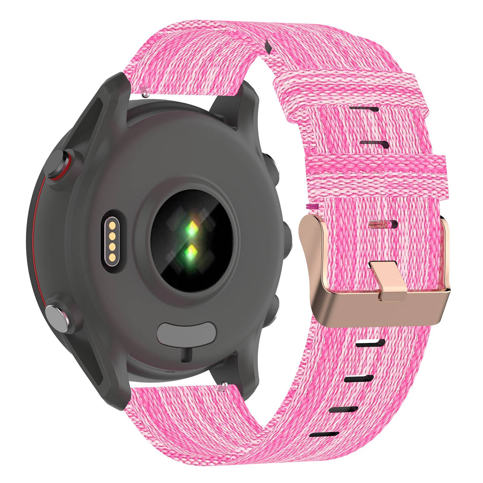 For Samsung Galaxy Watch 5 40mm 44mm Watch 5 Pro 45mm Nylon Watch Band Pink Buckle Adjustable Wrist Strap