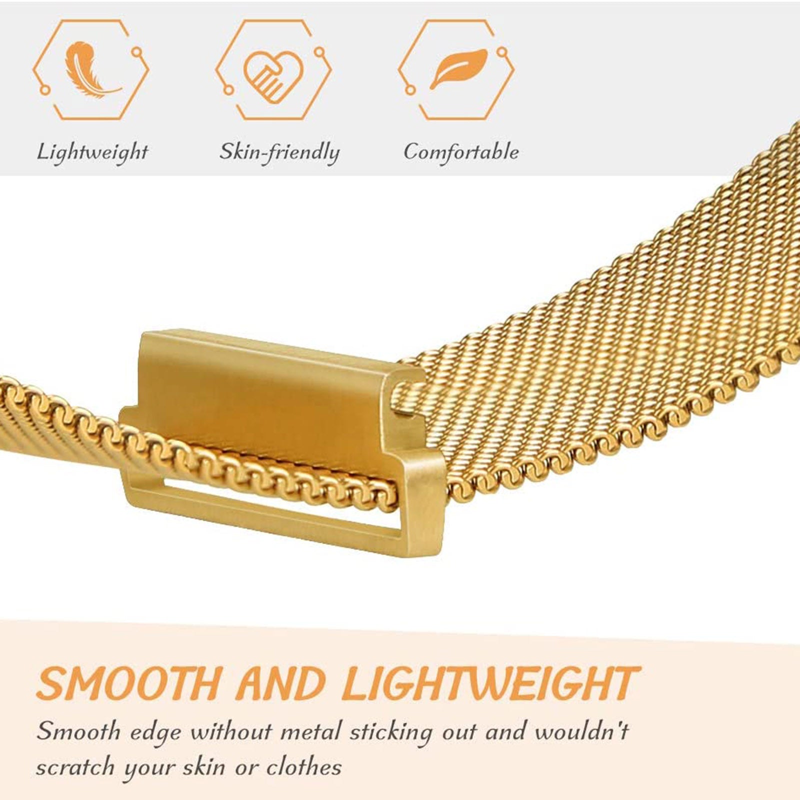 For Samsung Galaxy Watch 5 40mm 44mm Watch 5 Pro 45mm Milanese Smart Watch Band Metal Wrist Strap with Magnetic Buckle