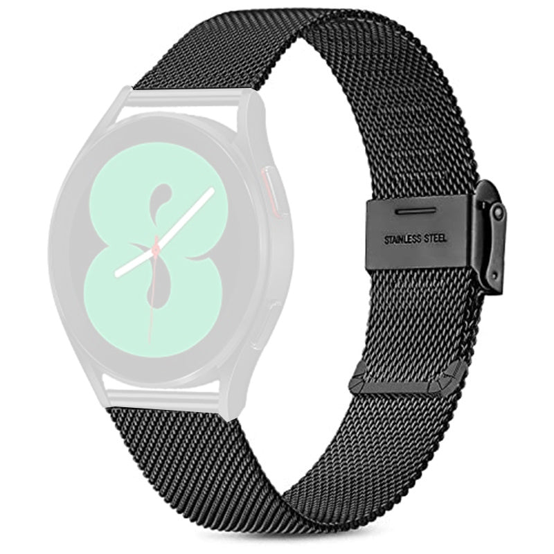 For Samsung Galaxy Watch6 40mm 44mm Watch6 Classic 43mm 47mm Watch 5 40mm 44mm 5 Pro 45mm Watch4 40mm 44mm Milanese Metal Wrist Strap Smart Watch Band with Buckle