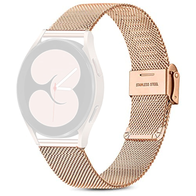 For Samsung Galaxy Watch6 40mm 44mm Watch6 Classic 43mm 47mm Watch 5 40mm 44mm 5 Pro 45mm Watch4 40mm 44mm Milanese Metal Wrist Strap Smart Watch Band with Buckle