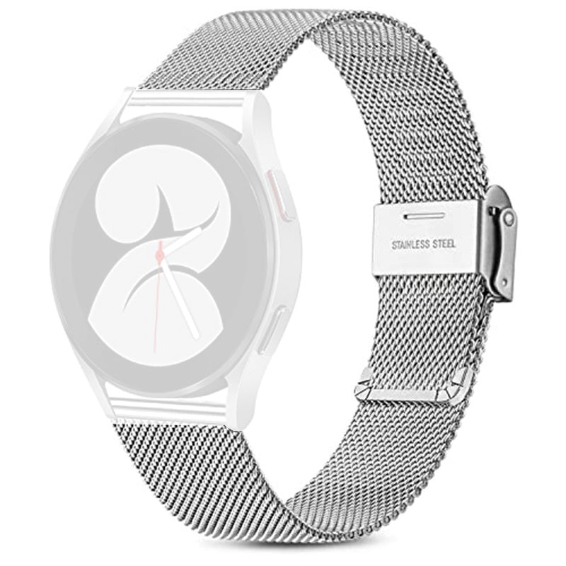 For Samsung Galaxy Watch6 40mm 44mm Watch6 Classic 43mm 47mm Watch 5 40mm 44mm 5 Pro 45mm Watch4 40mm 44mm Milanese Metal Wrist Strap Smart Watch Band with Buckle