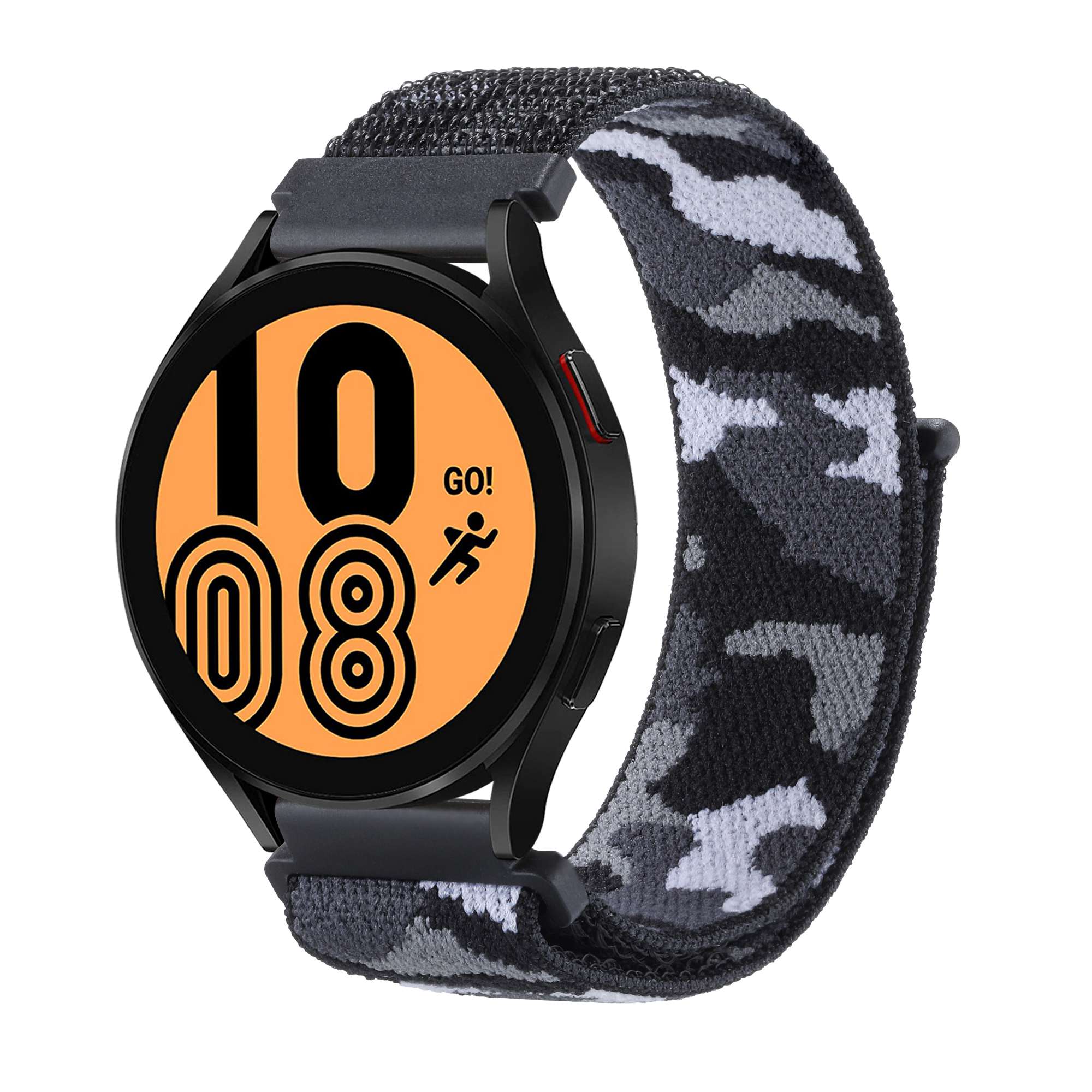 For Samsung Galaxy Watch 3 45mm Huawei Watch GT3 Pro 46mm Smart Watch Band 22mm Camouflage Nylon Adjustable Loop Wrist Strap