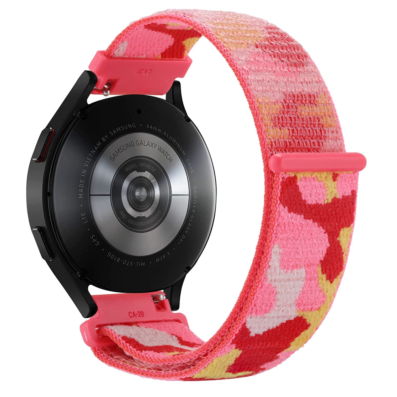 For Samsung Galaxy Watch 3 45mm Huawei Watch GT3 Pro 46mm Smart Watch Band 22mm Camouflage Nylon Adjustable Loop Wrist Strap