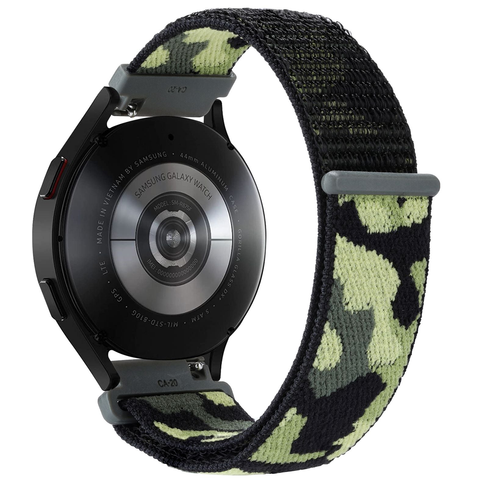 For Samsung Galaxy Watch 3 45mm Huawei Watch GT3 Pro 46mm Smart Watch Band 22mm Camouflage Nylon Adjustable Loop Wrist Strap