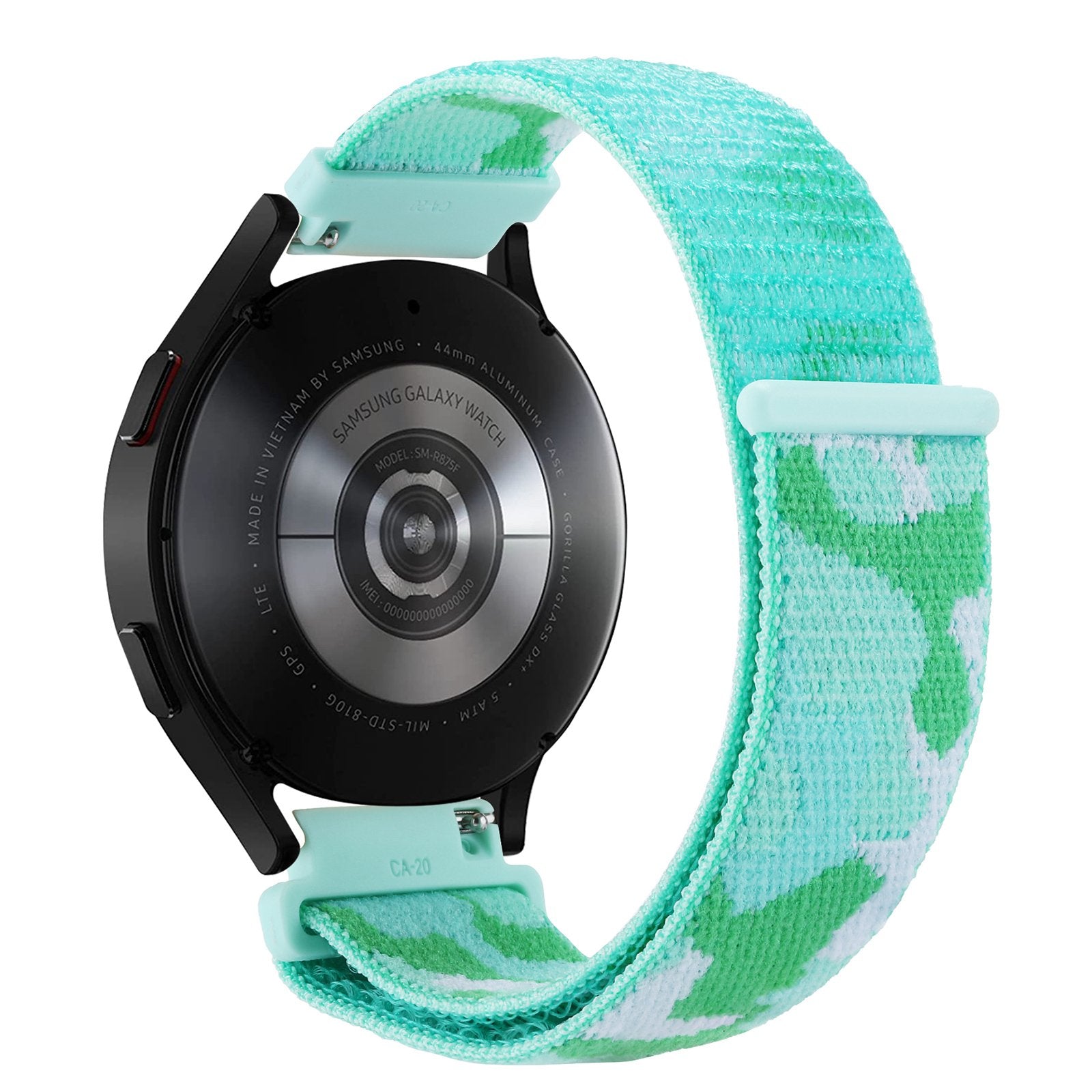 For Samsung Galaxy Watch 3 45mm Huawei Watch GT3 Pro 46mm Smart Watch Band 22mm Camouflage Nylon Adjustable Loop Wrist Strap