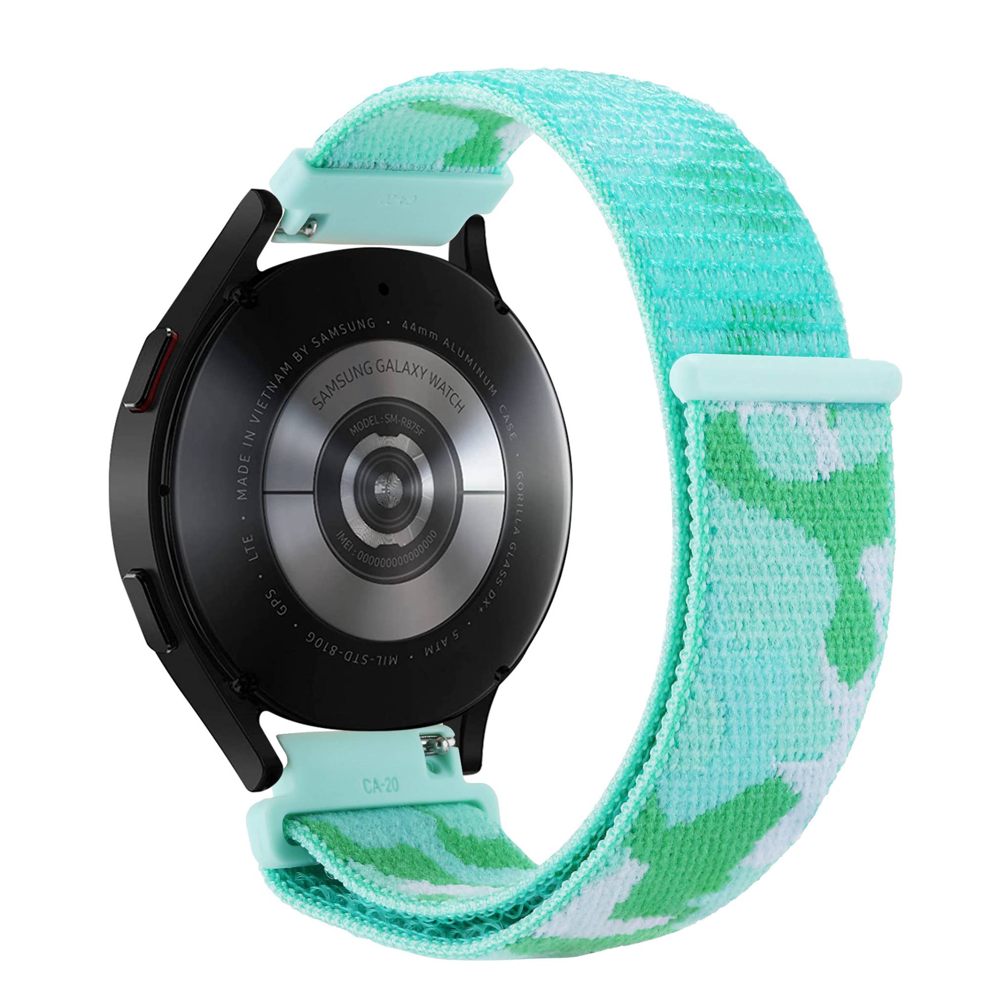 For Samsung Galaxy Watch 5 40mm 44mm Watch 5 Pro 45mm Camouflage Nylon Watch Band Replacement Adjustable Wrist Strap