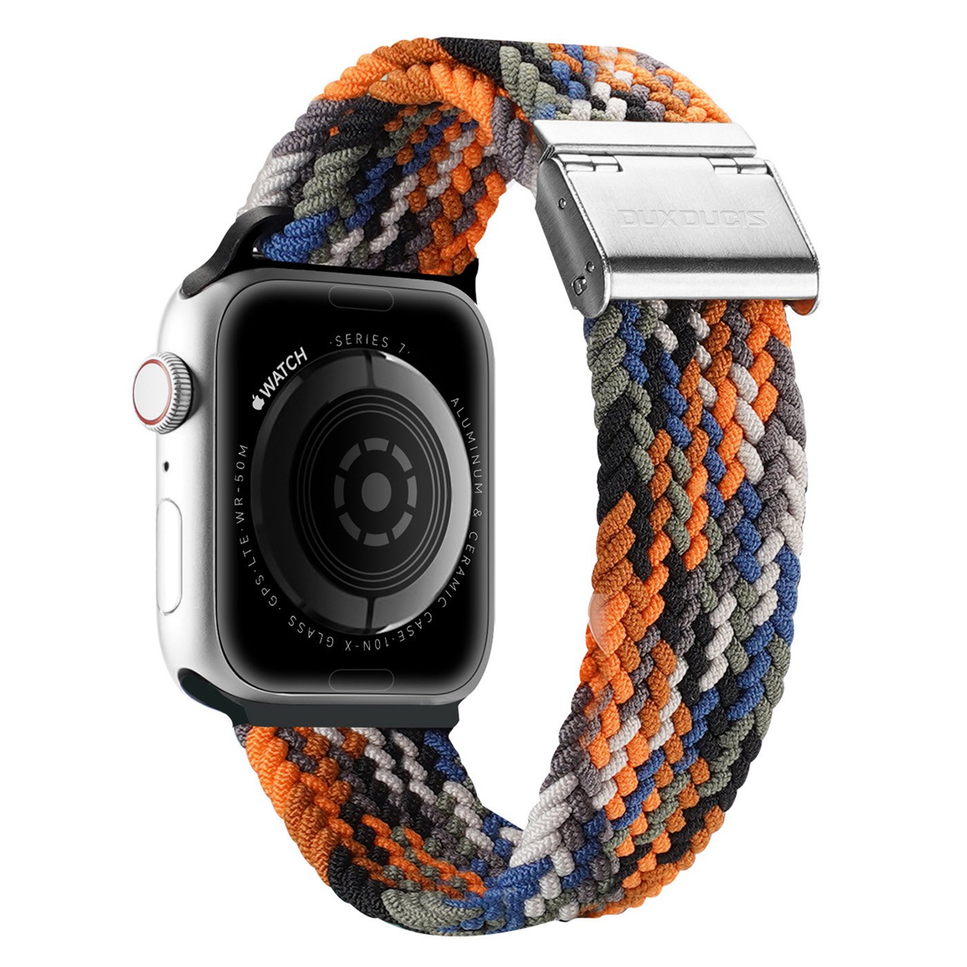 DUX DUCIS For Apple Watch Series 9 8 7 41mm 6 5 4 SE (2023) SE(2022) SE 40mm 3 2 1 38mm Braided Nylon Watch Strap Elastic Wrist Band Replacement